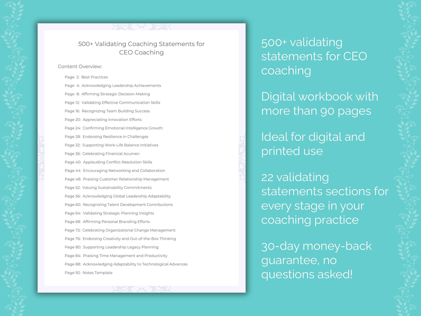 CEO Coaching Worksheets