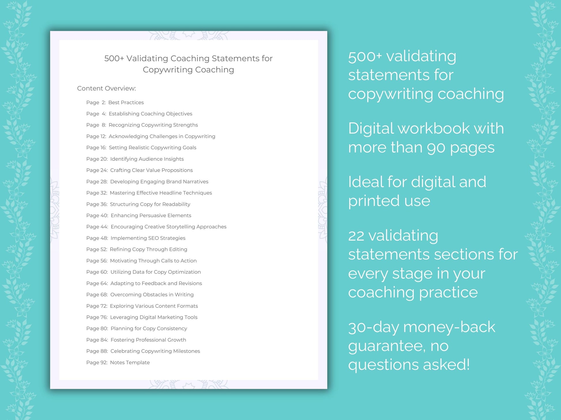 Copywriting Coaching Worksheets