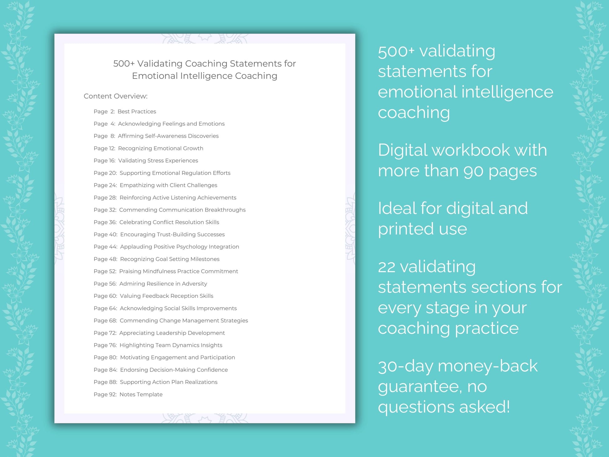 Emotional Intelligence Coaching Worksheets