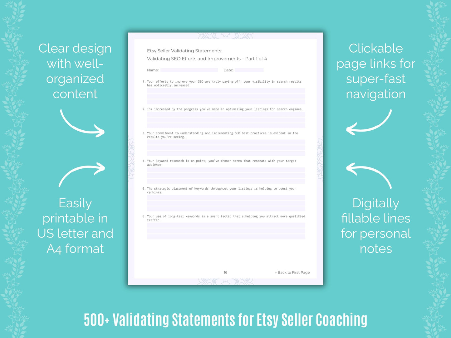 Etsy Seller Coaching Templates