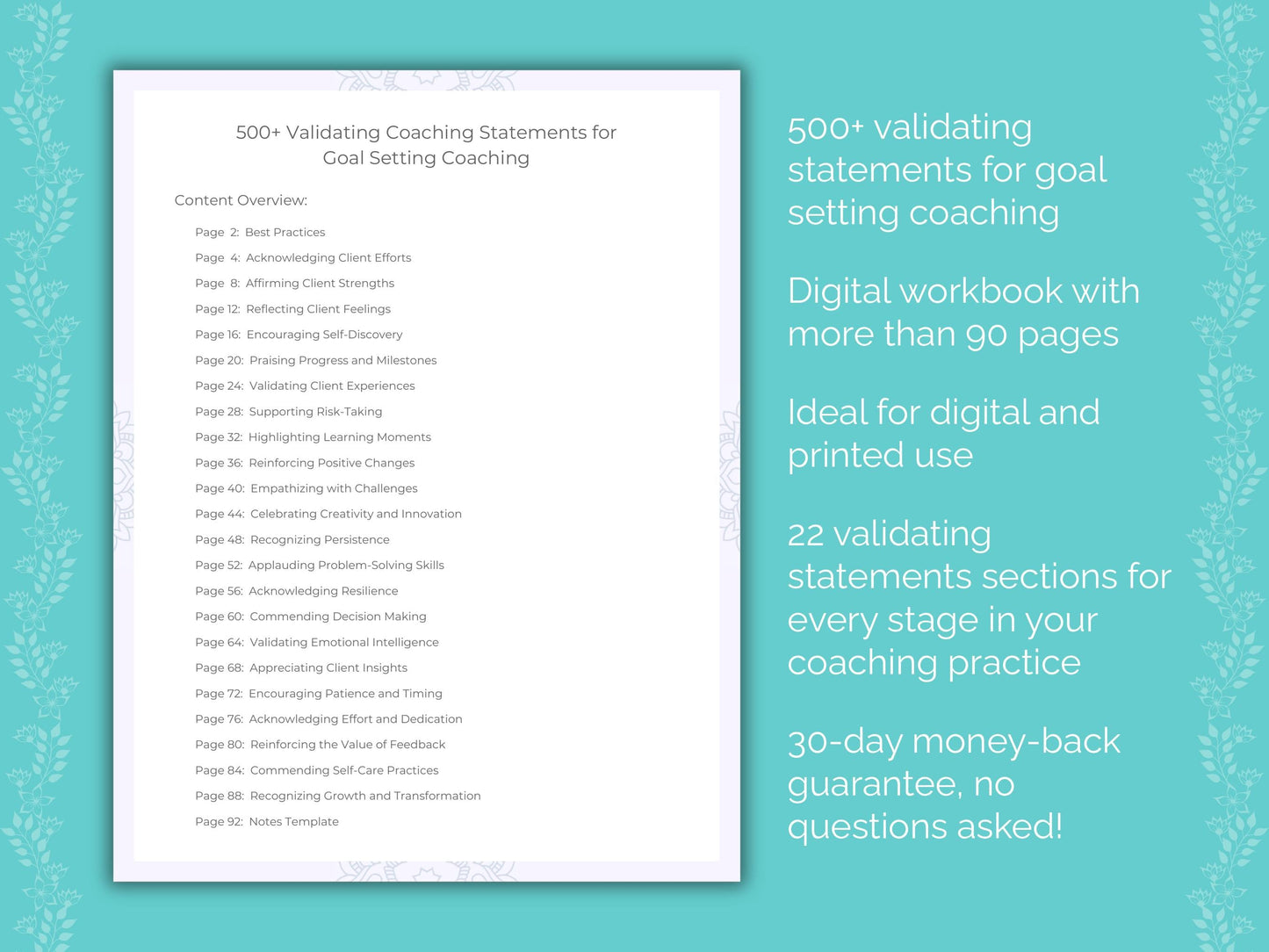 Goal Setting Coaching Worksheets