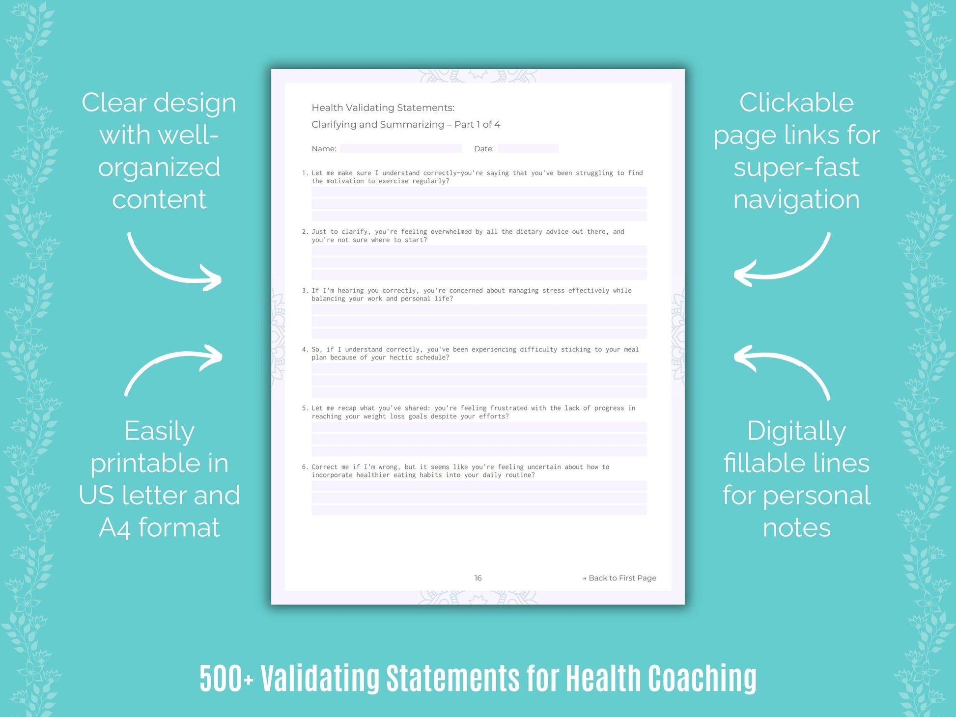 Health Coaching Templates