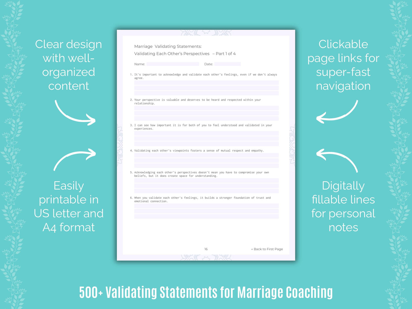 Marriage Coaching Templates