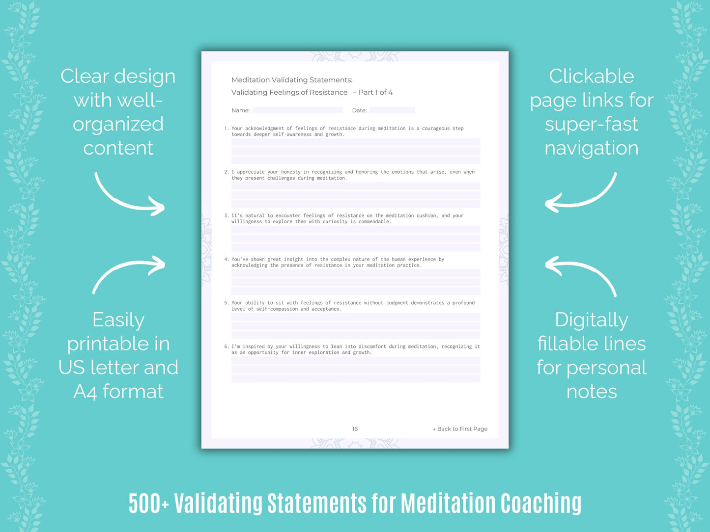 Meditation Coaching Templates