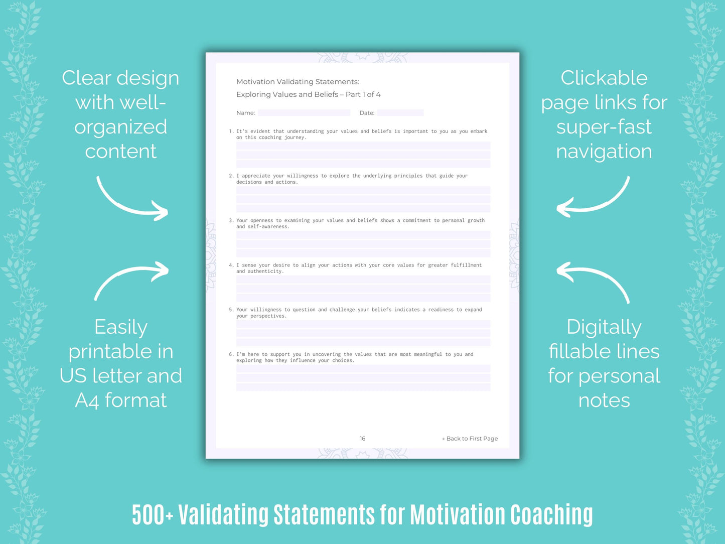 Motivation Coaching Templates