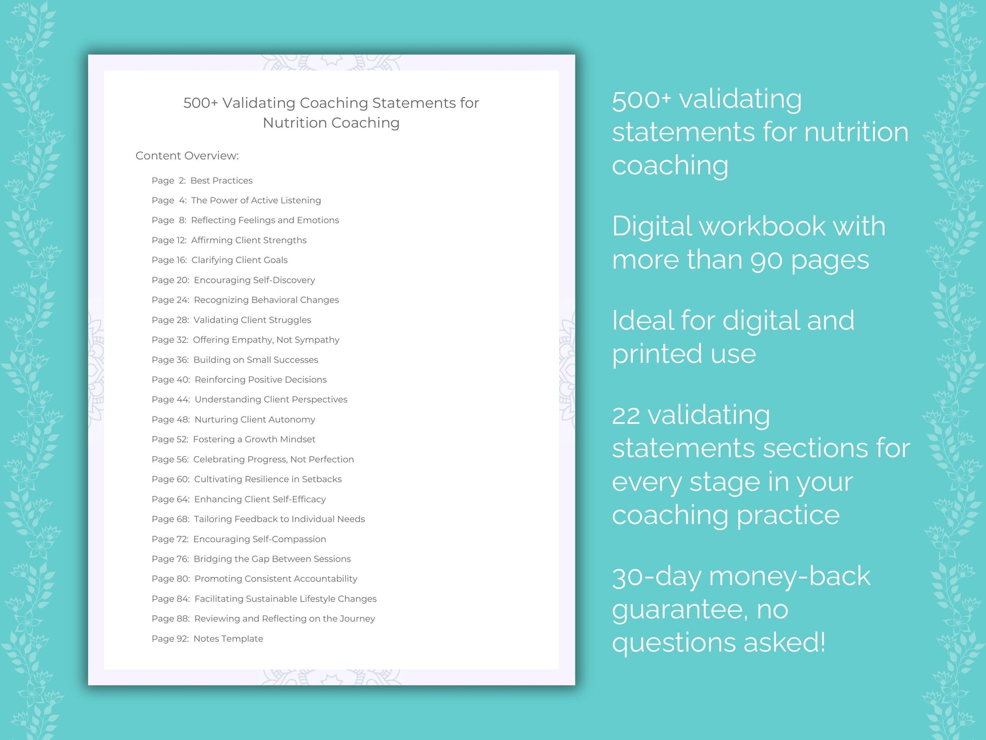 Nutrition Coaching Worksheets