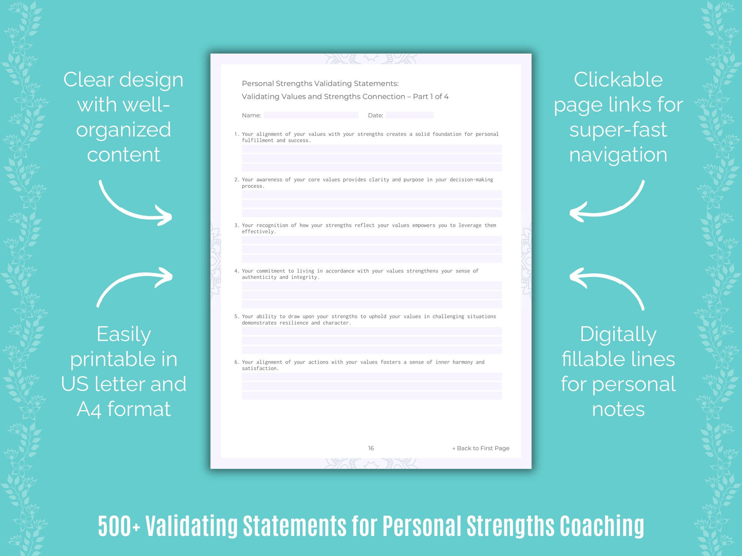 Personal Strengths Coaching Templates