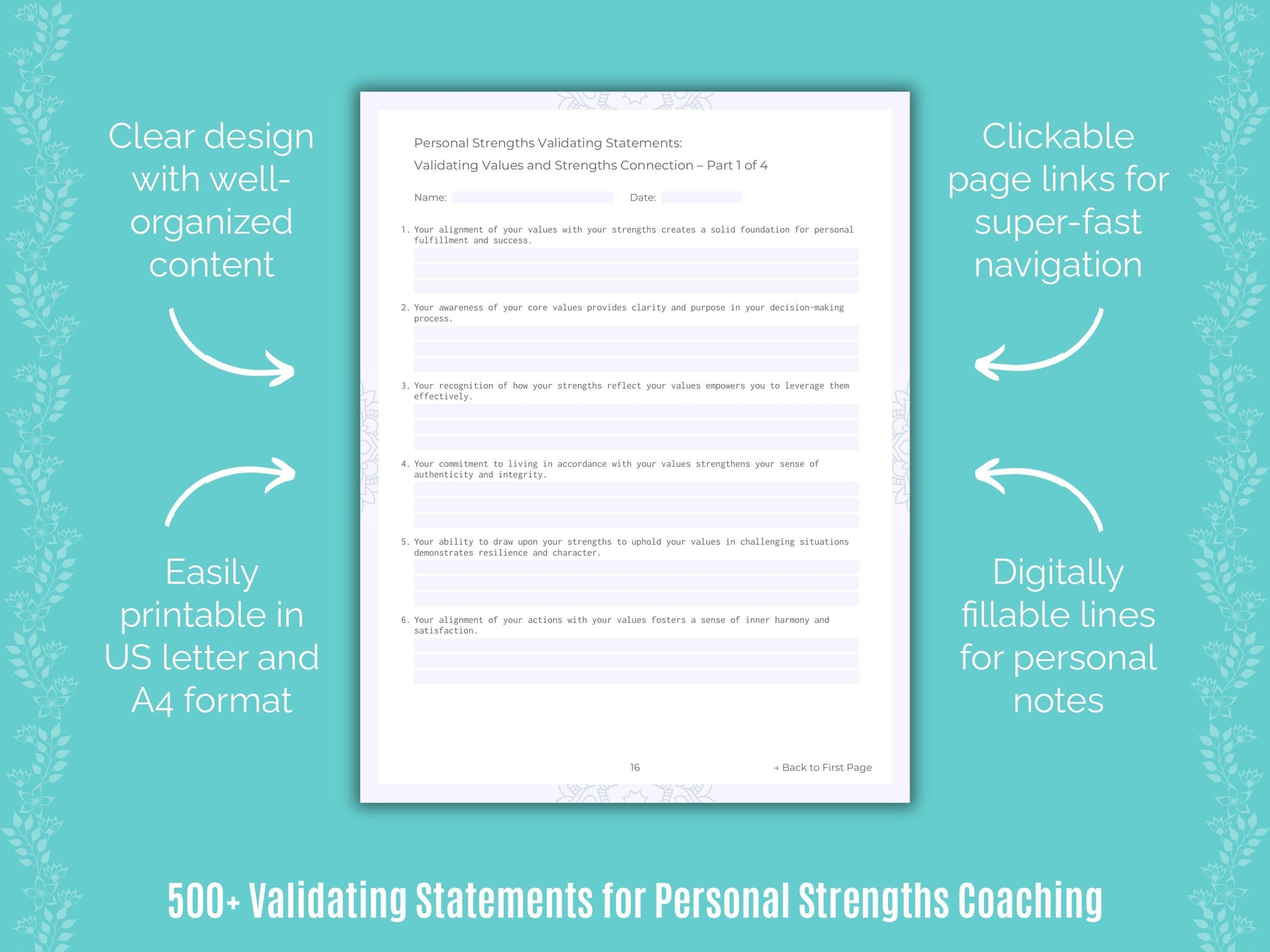 Personal Strengths Coaching Templates