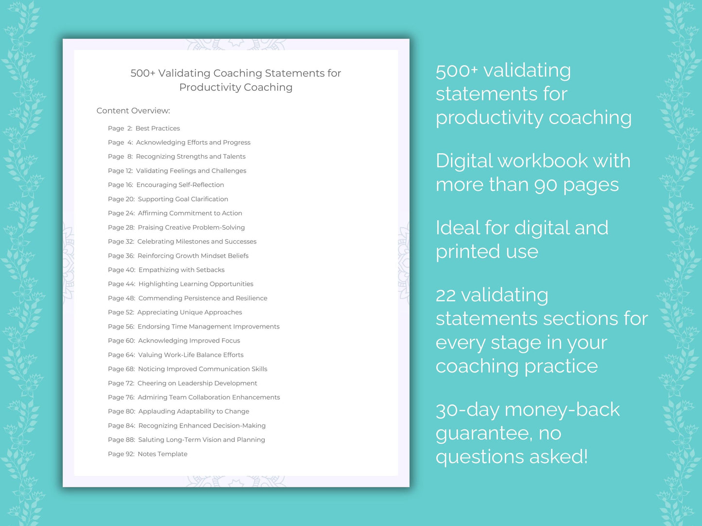 Productivity Coaching Worksheets