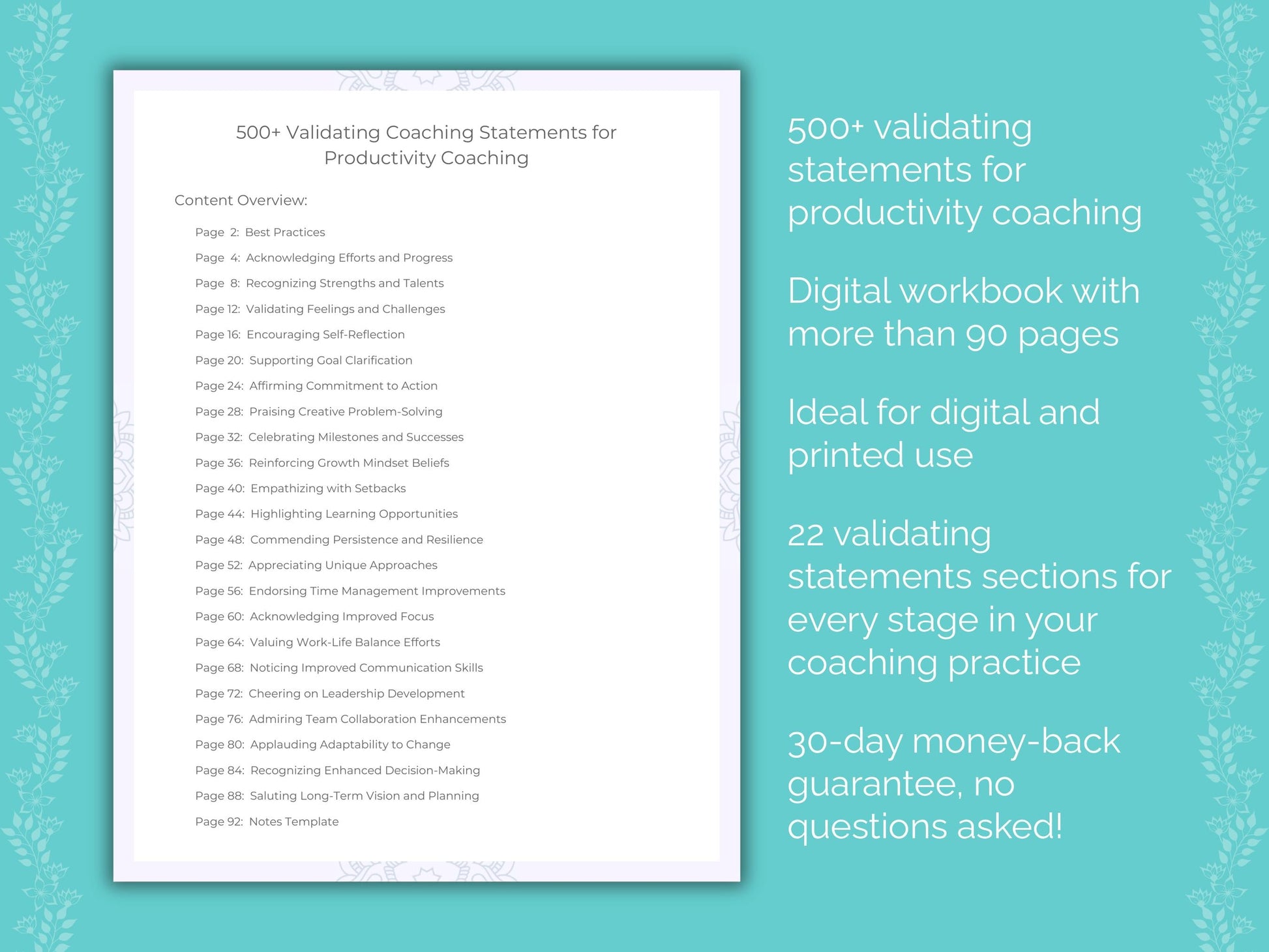 Productivity Coaching Worksheets