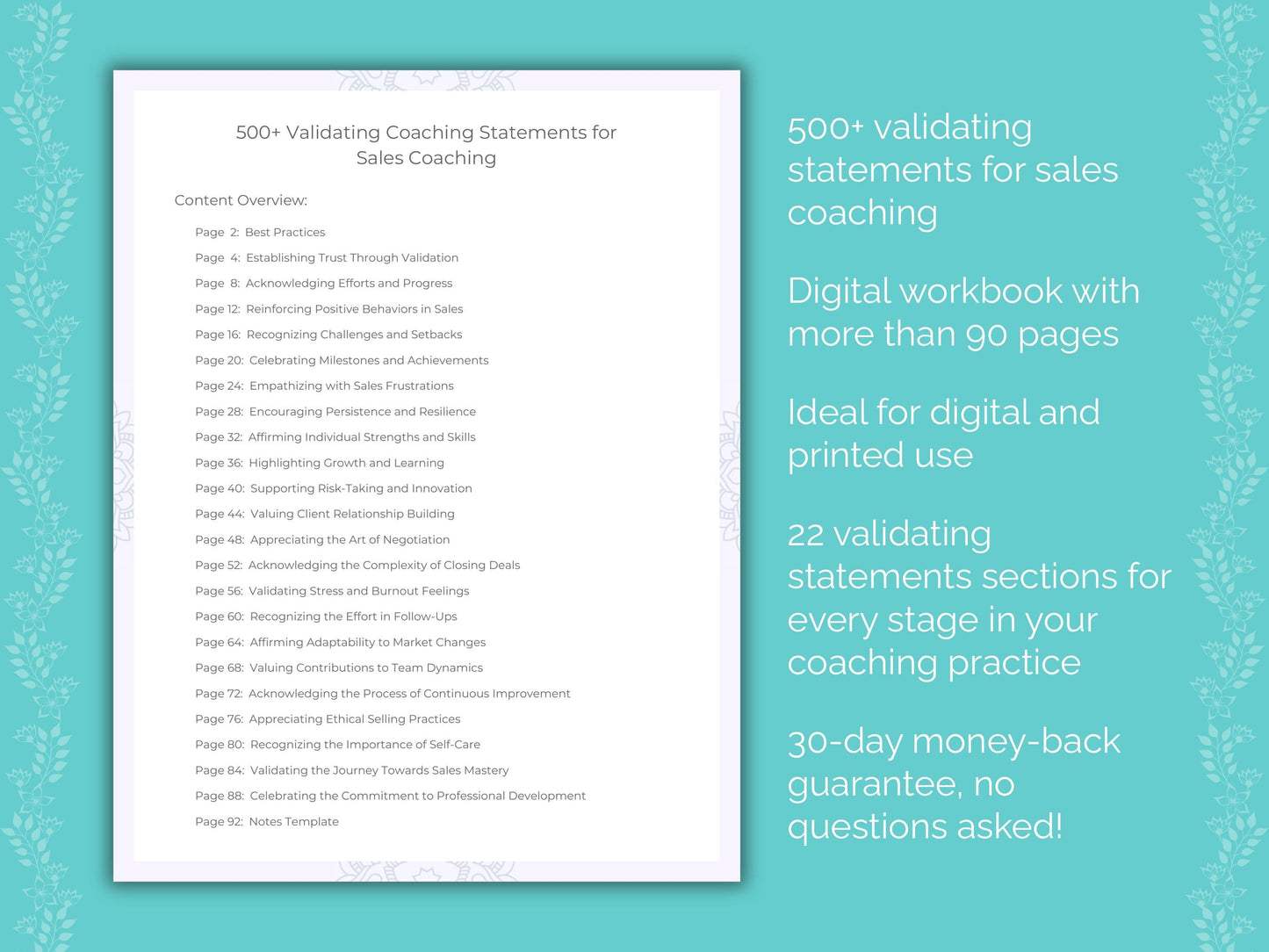 Sales Coaching Worksheets