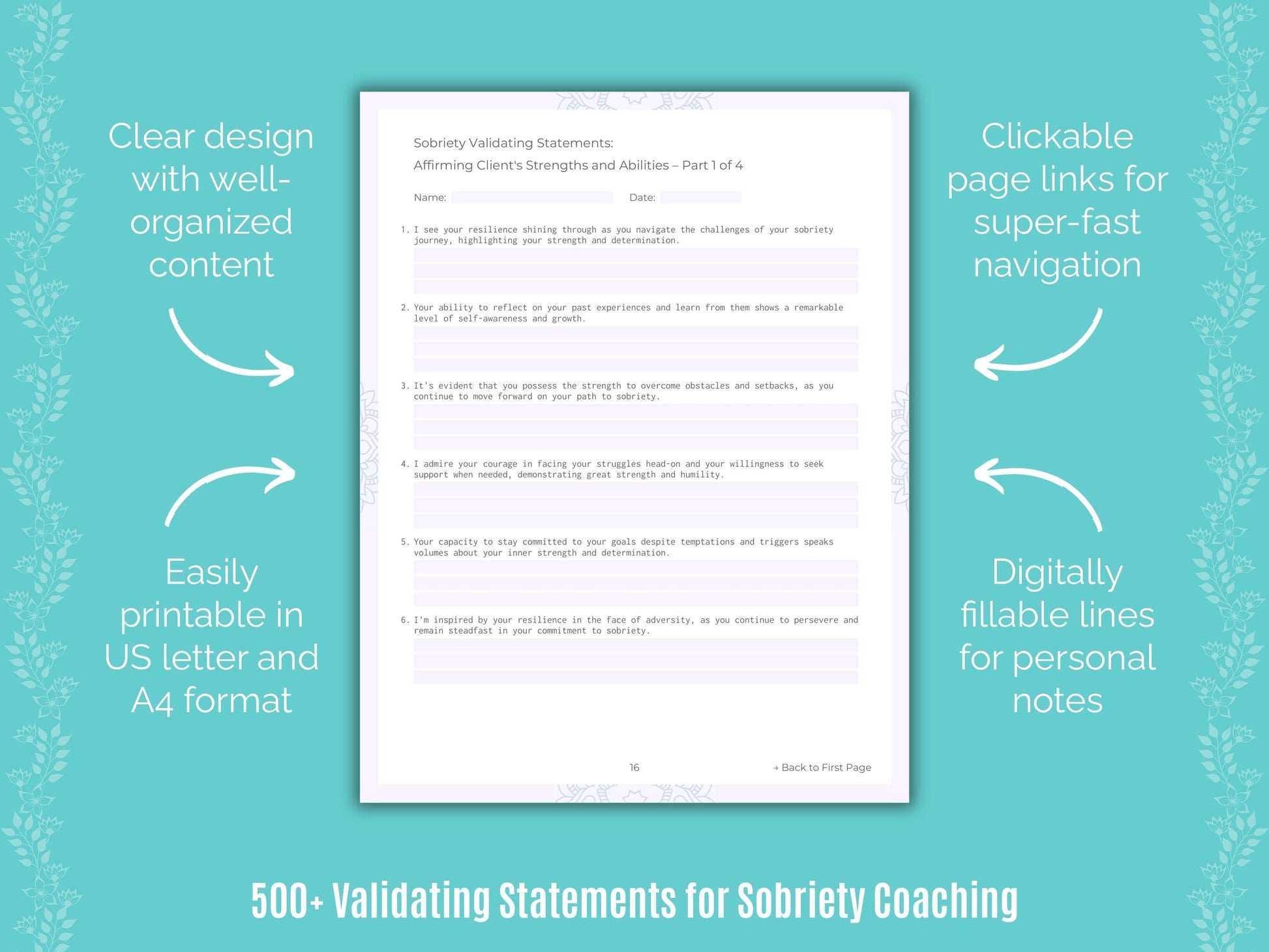 Sobriety Coaching Templates