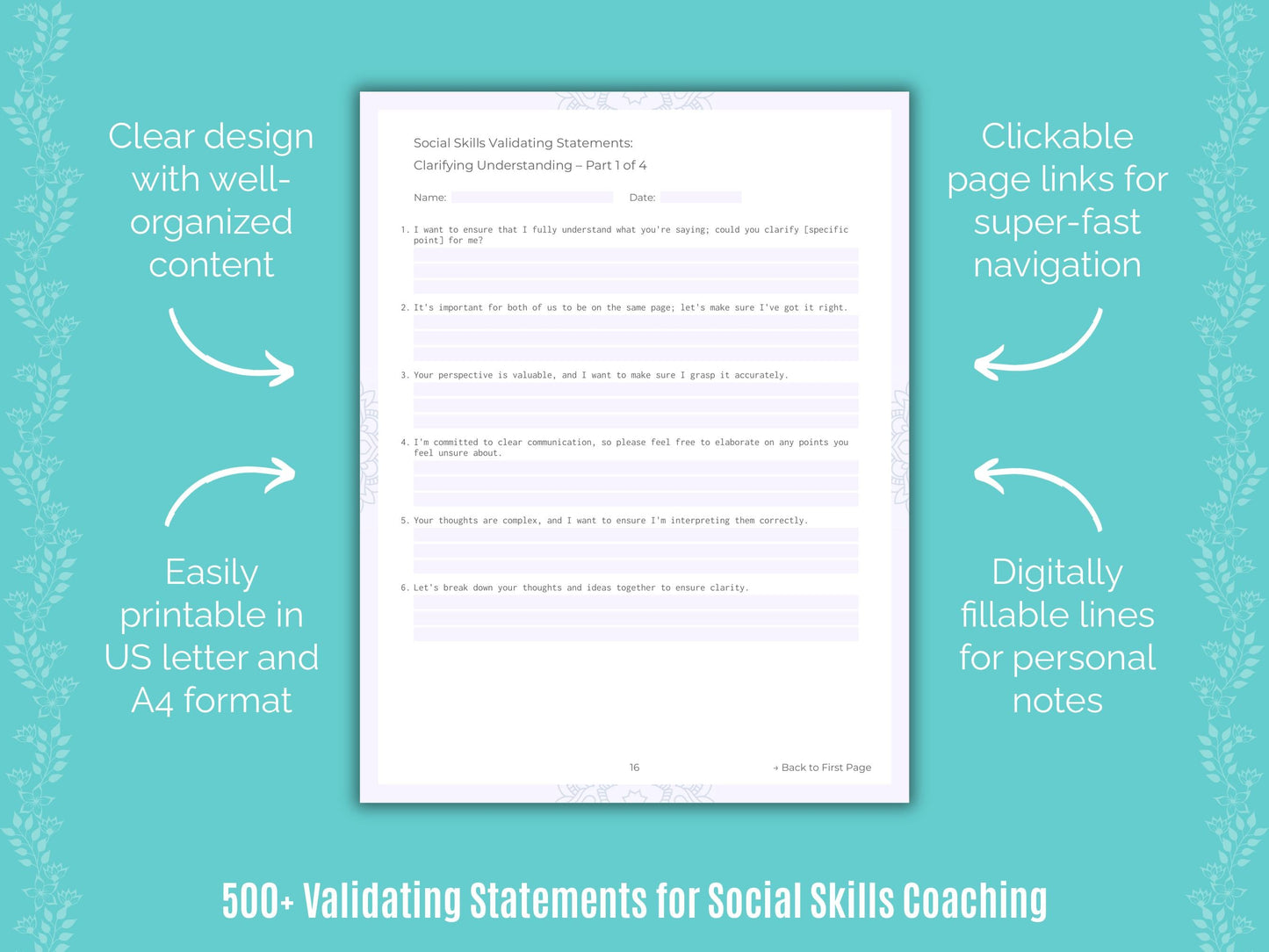Social Skills Coaching Templates
