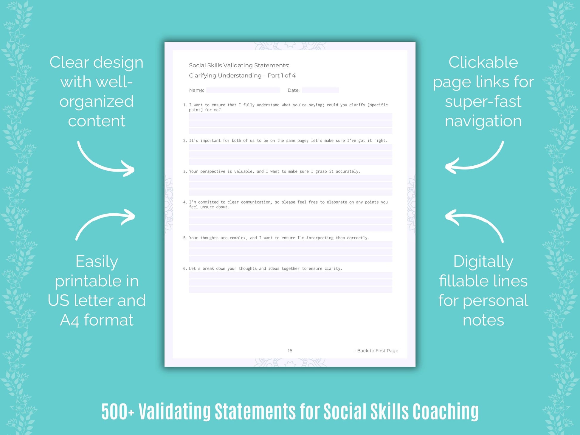 Social Skills Coaching Templates