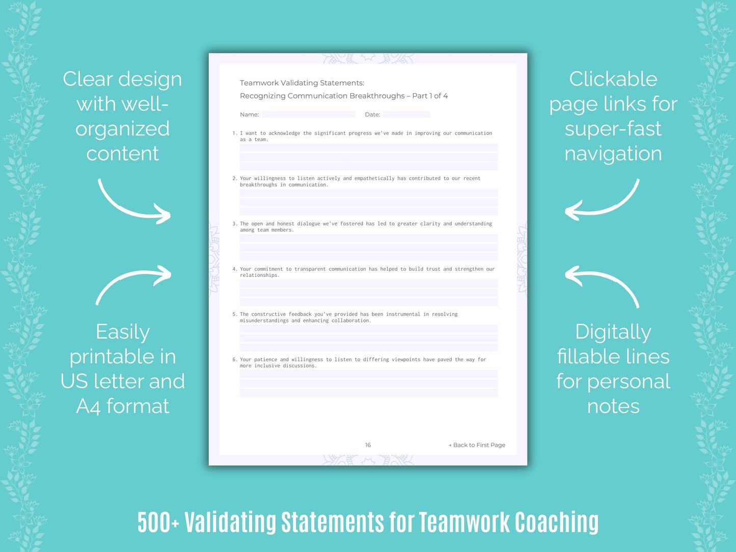 Teamwork Coaching Templates