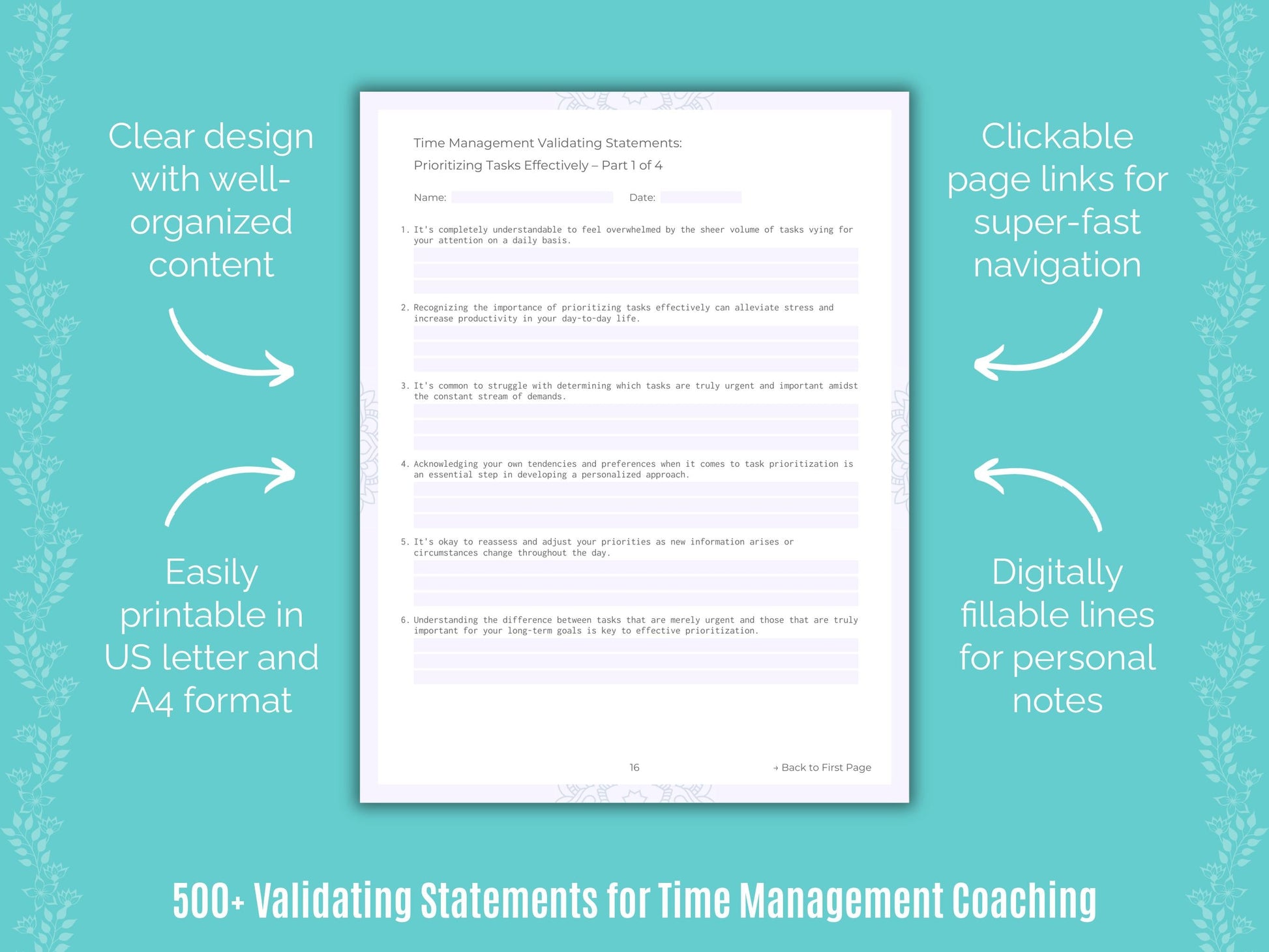 Time Management Coaching Templates