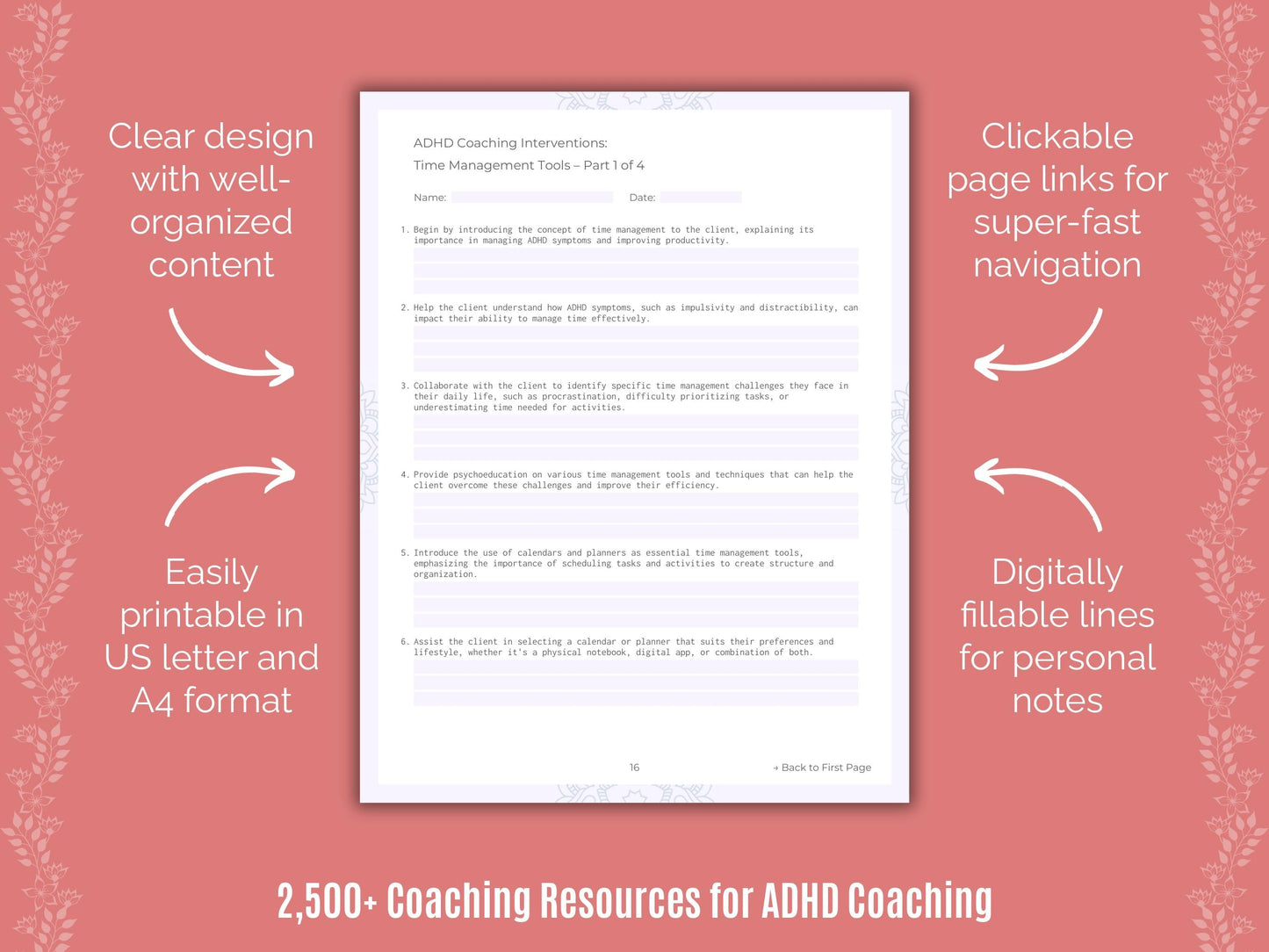 ADHD Coaching Cheat Sheets