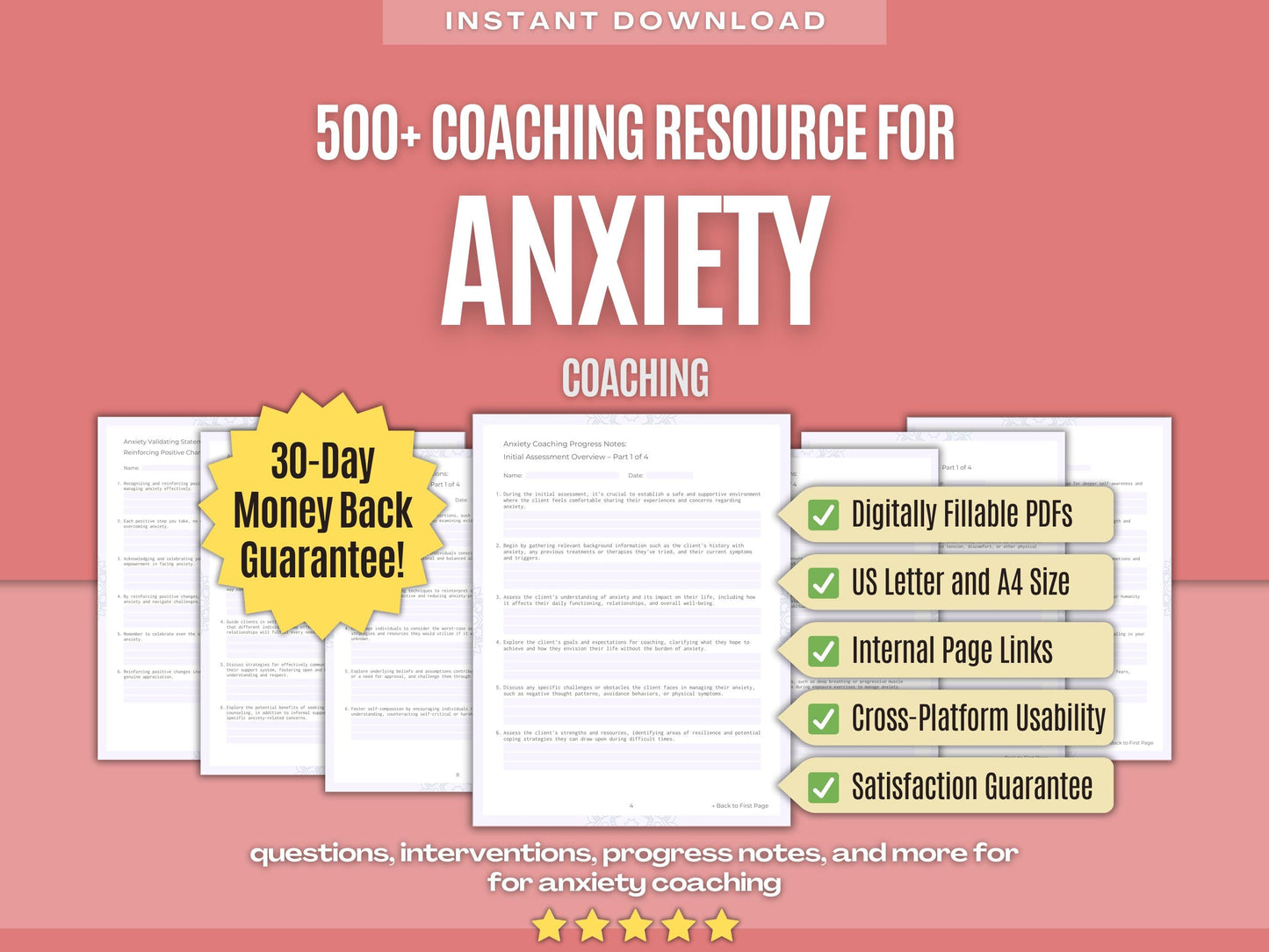 Anxiety Coaching Workbooks