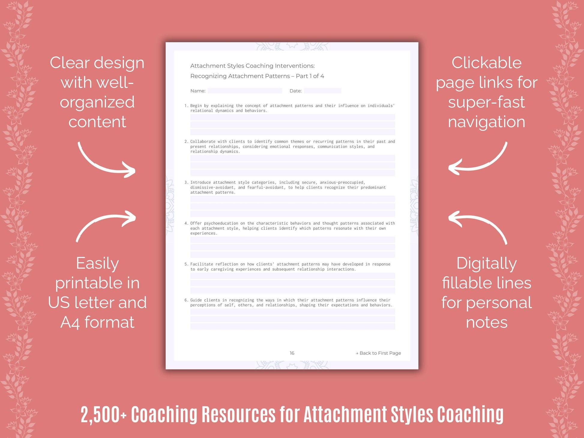 Attachment Styles Coaching Cheat Sheets