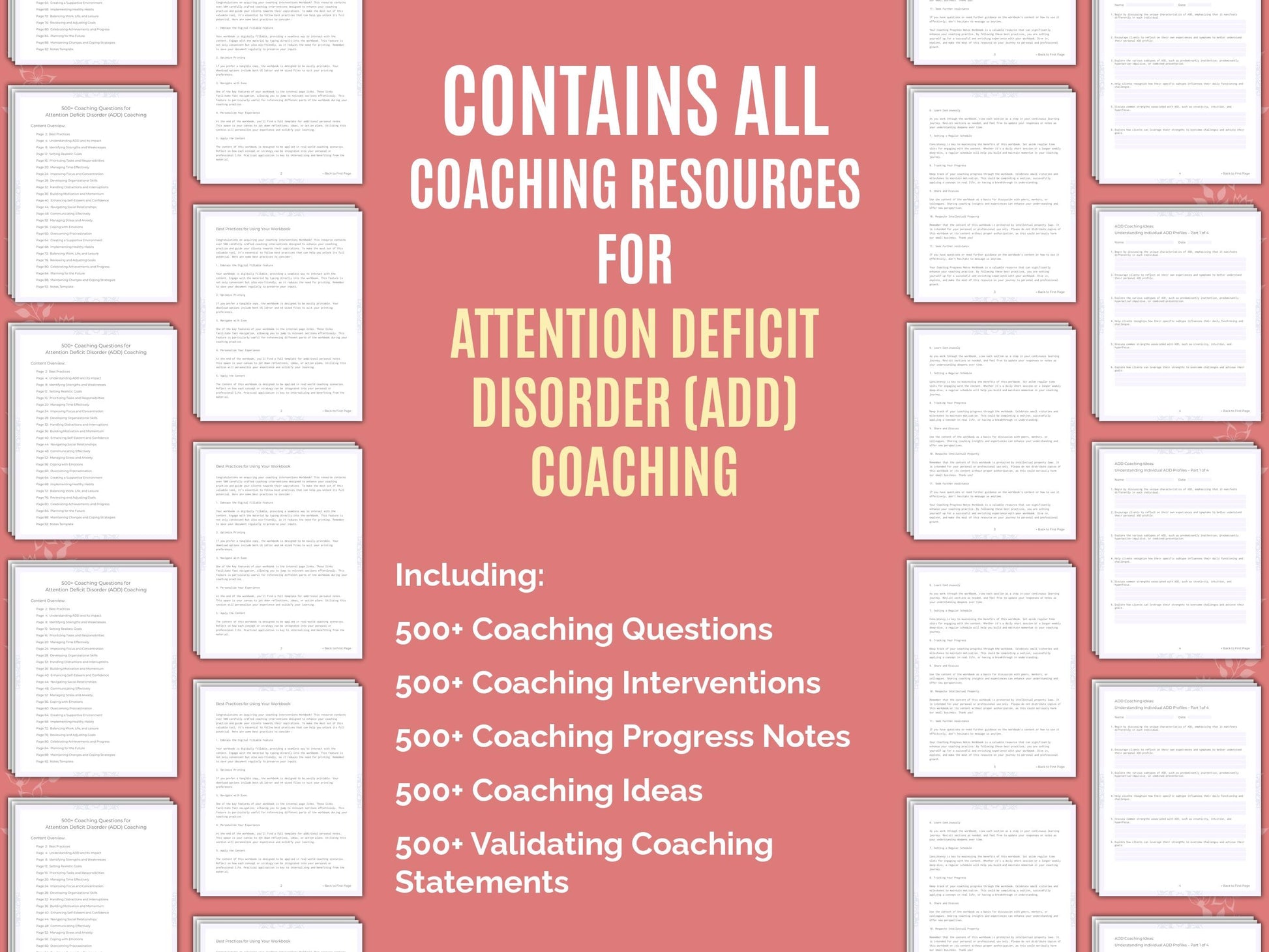 Attention Deficit Disorder (ADD) Coaching Worksheets