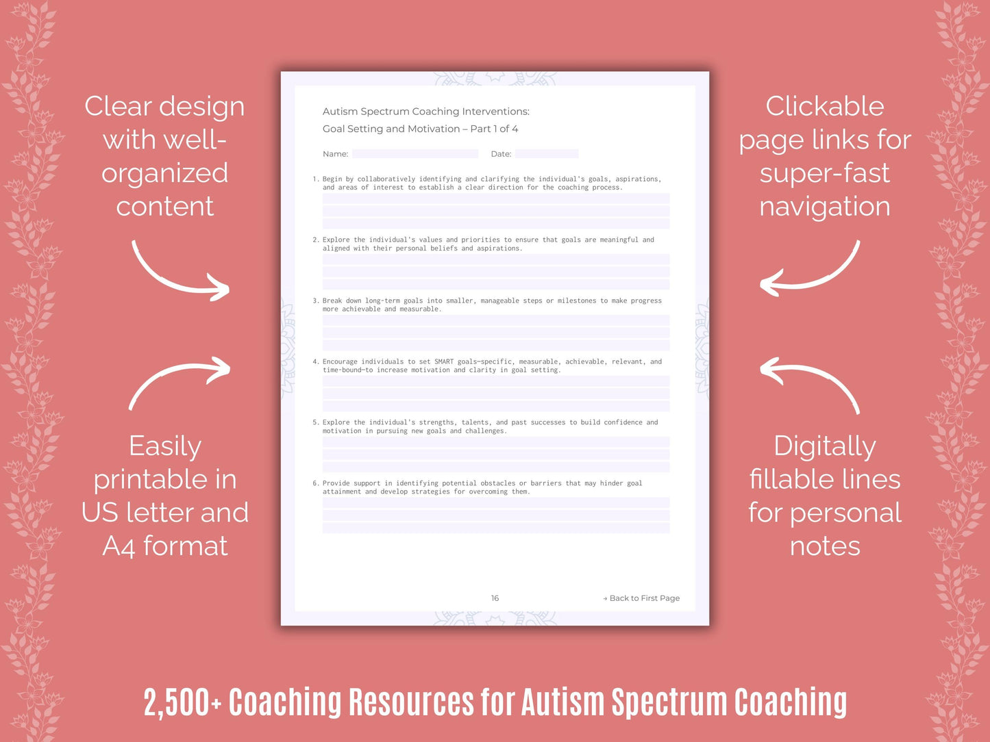 Autism Spectrum Coaching Cheat Sheets