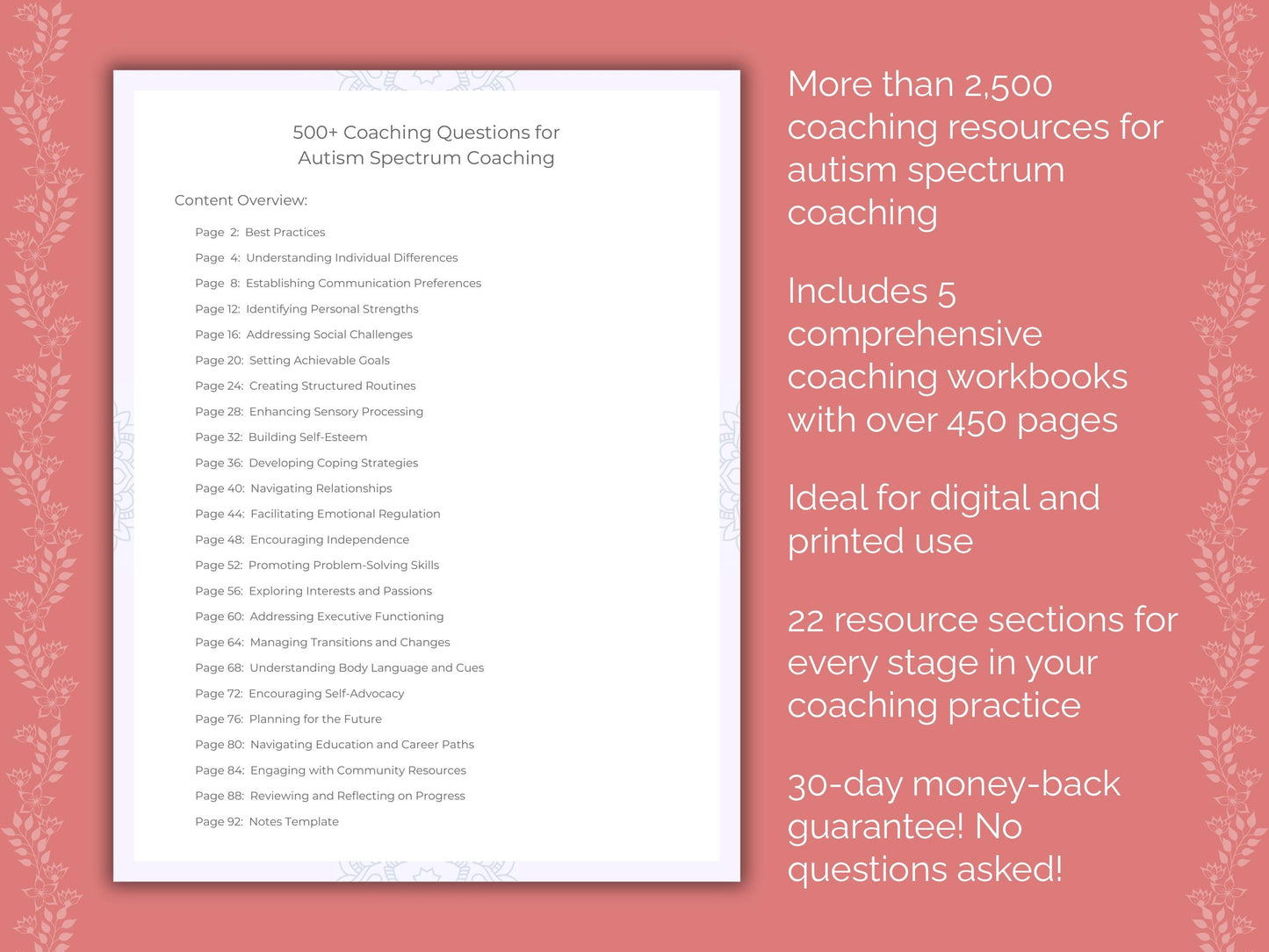 Autism Spectrum Coaching Templates