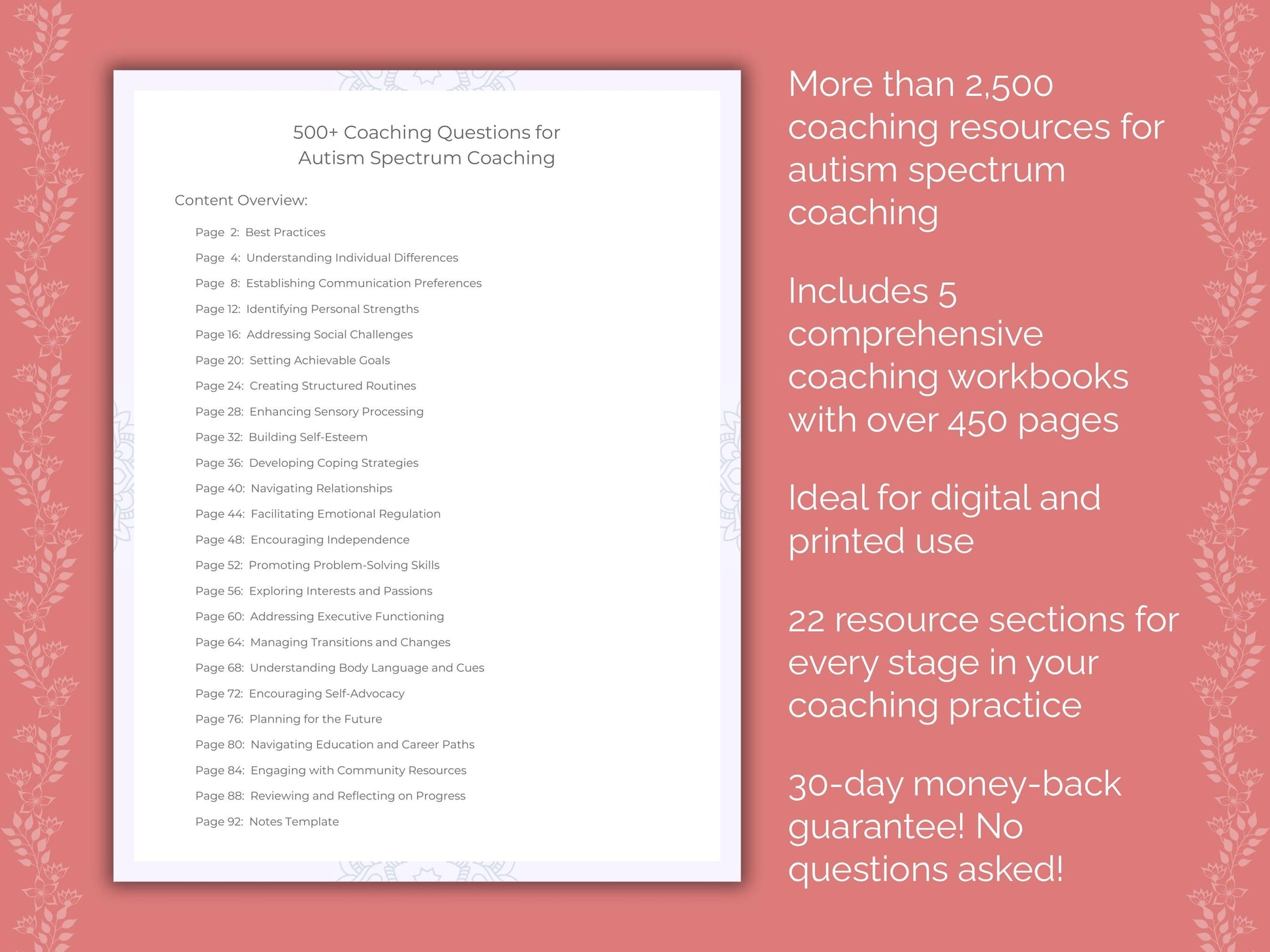 Autism Spectrum Coaching Templates