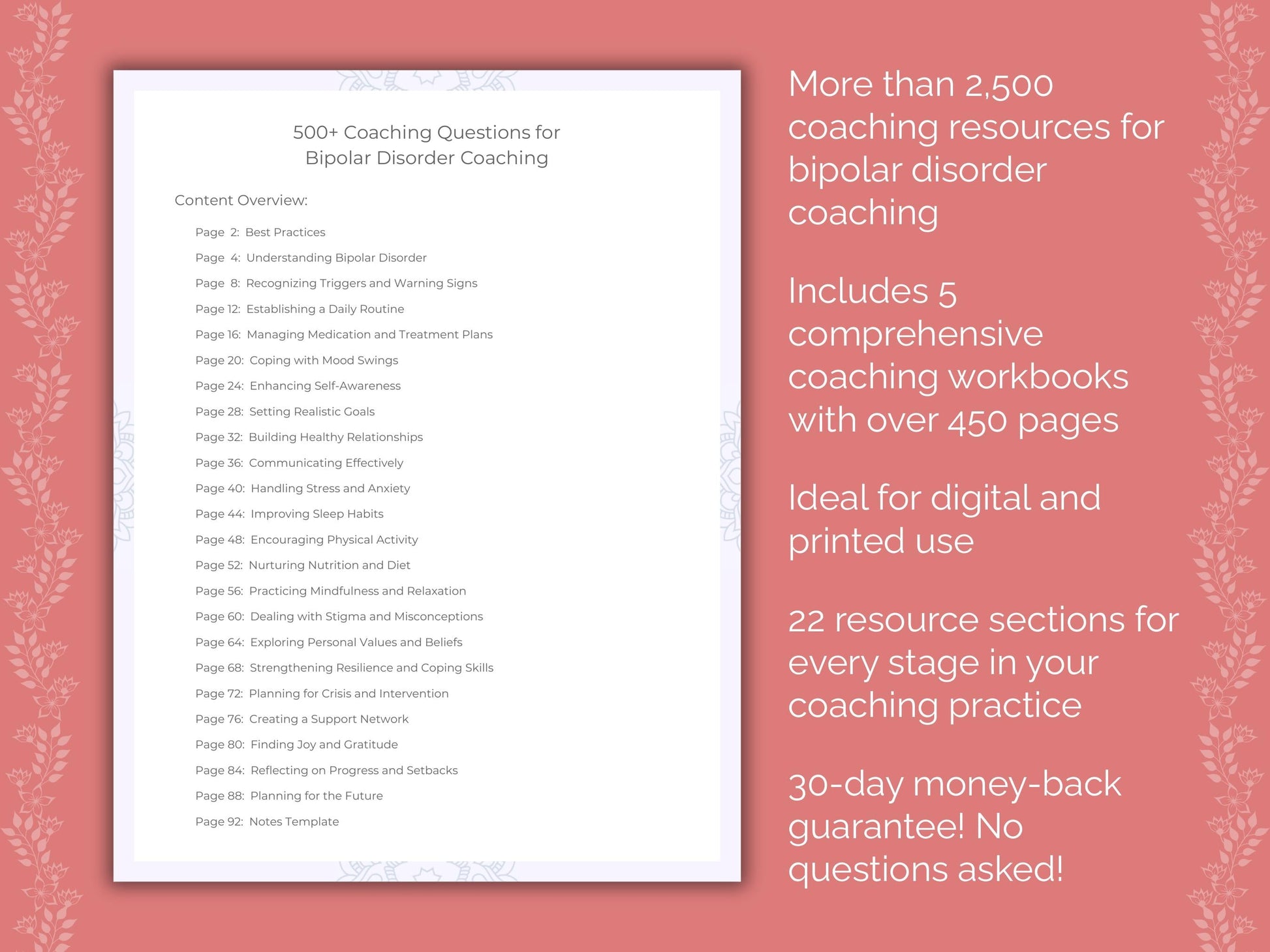 Bipolar Disorder Coaching Templates