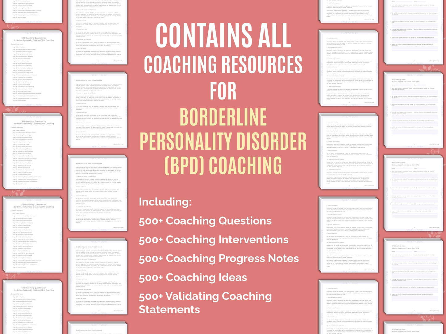 Borderline Personality Disorder (BPD) Coaching Worksheets