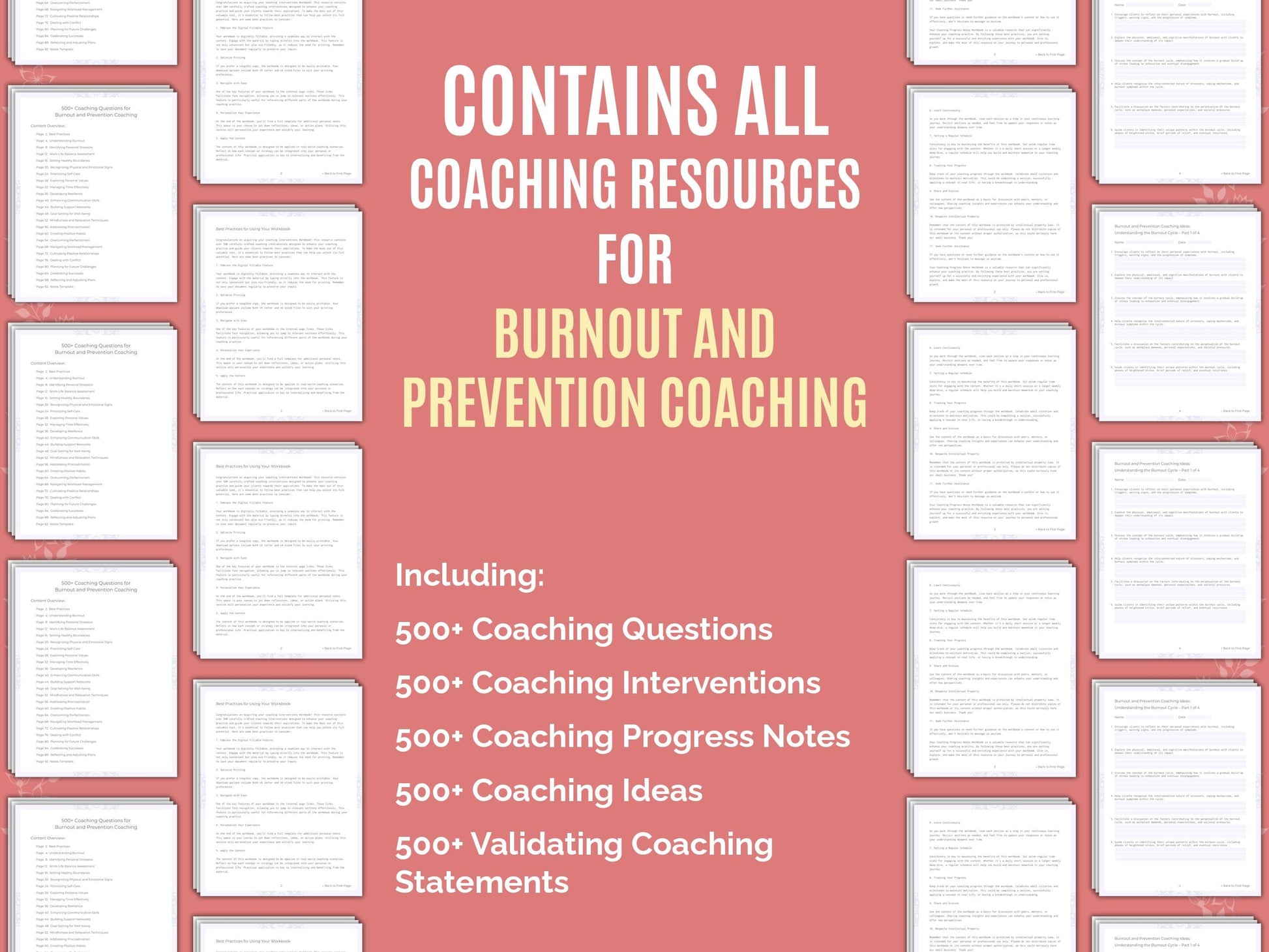 Burnout and Prevention Coaching Worksheets