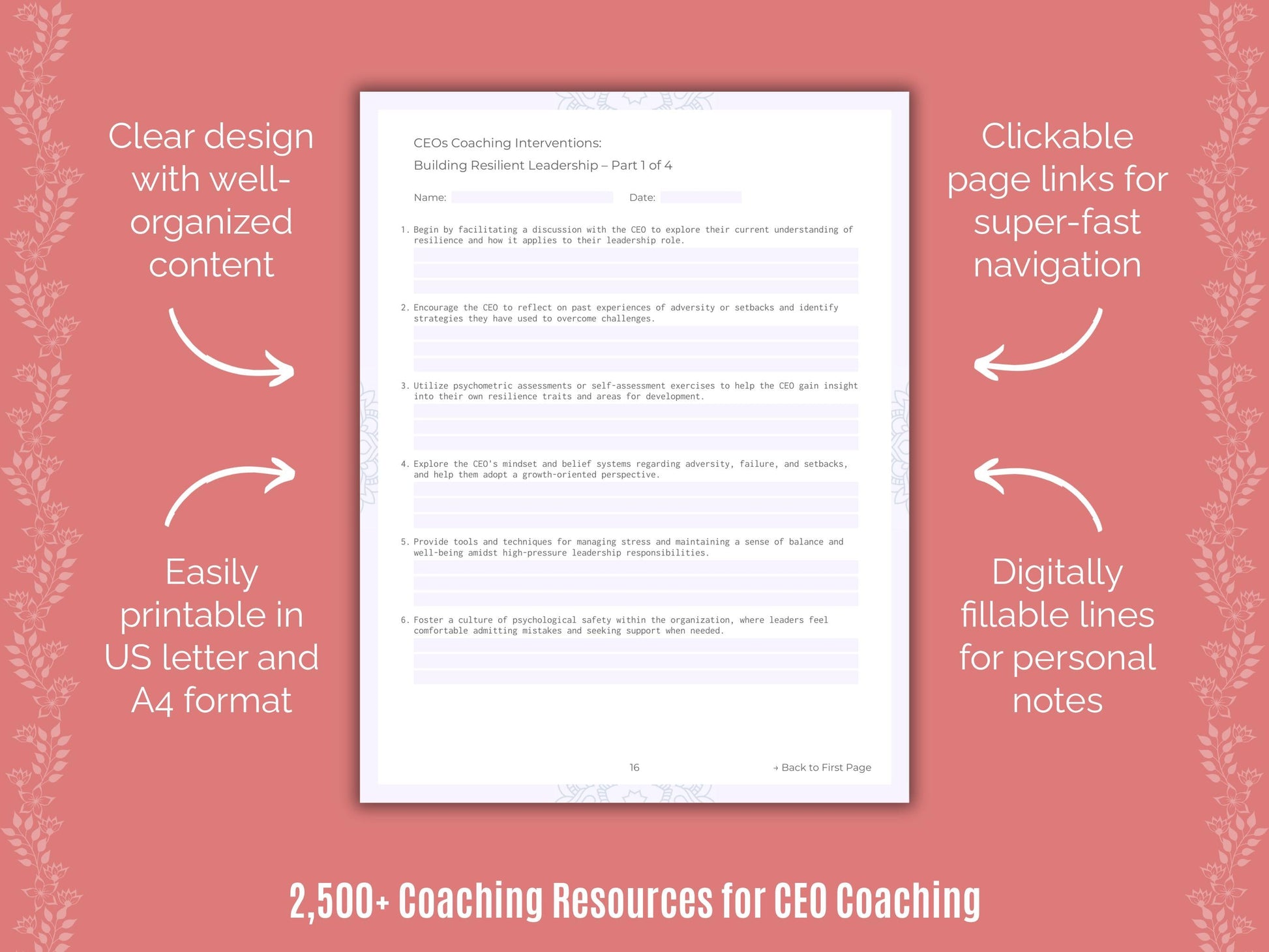 CEO Coaching Cheat Sheets