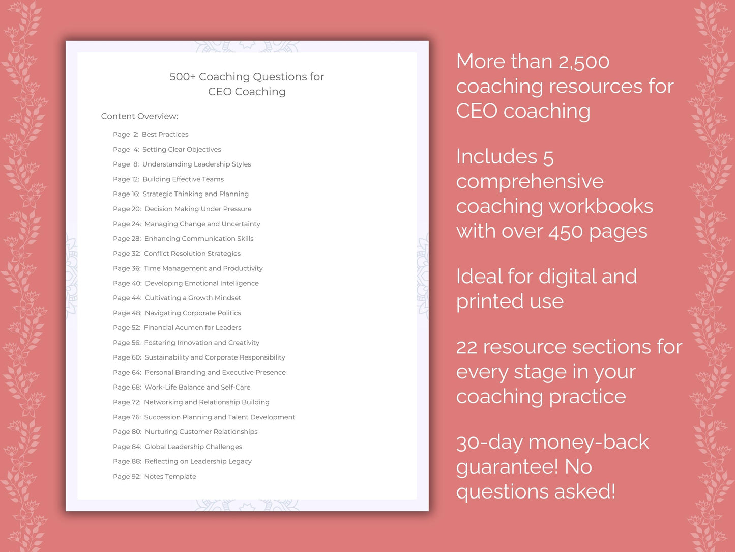 CEO Coaching Templates