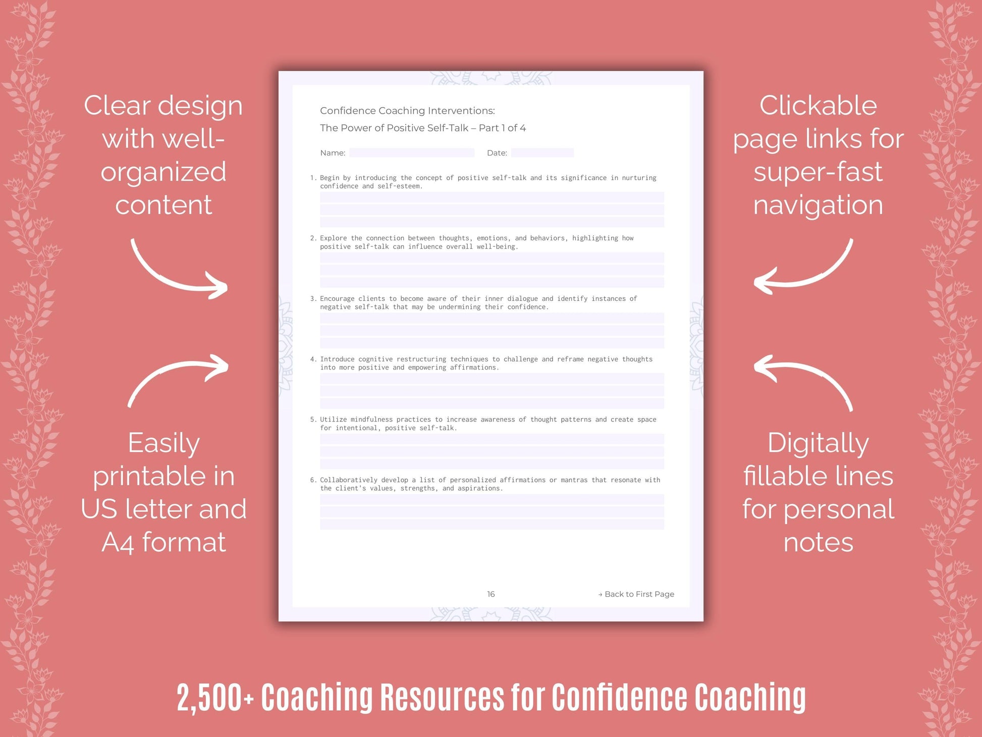 Confidence Coaching Cheat Sheets