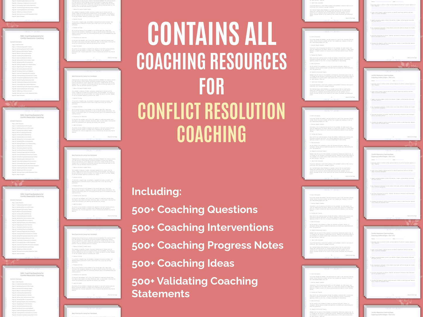 Conflict Resolution Coaching Worksheets