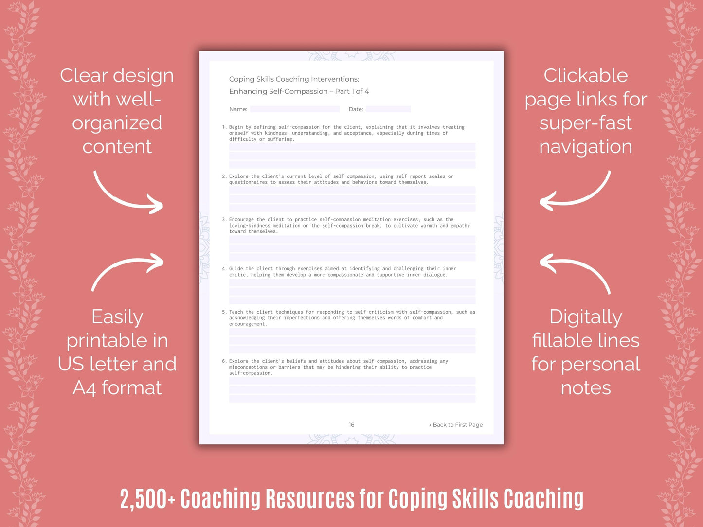 Coping Skills Coaching Cheat Sheets