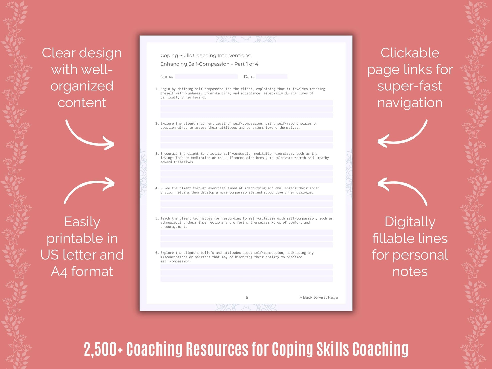 Coping Skills Coaching Cheat Sheets