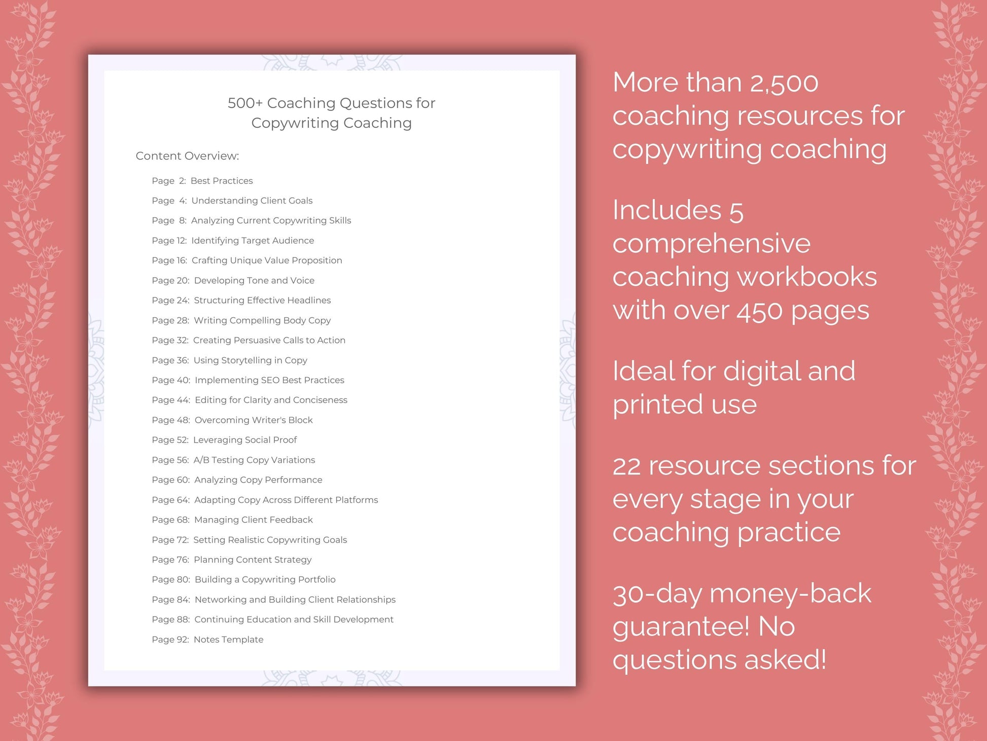 Copywriting Coaching Templates