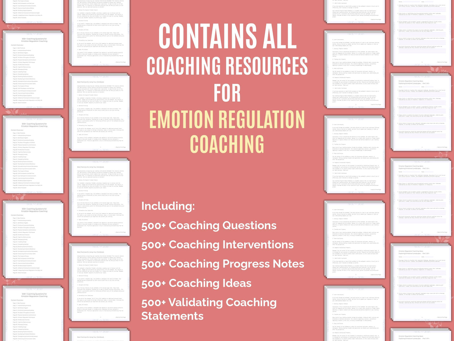 Emotion Regulation Coaching Worksheets