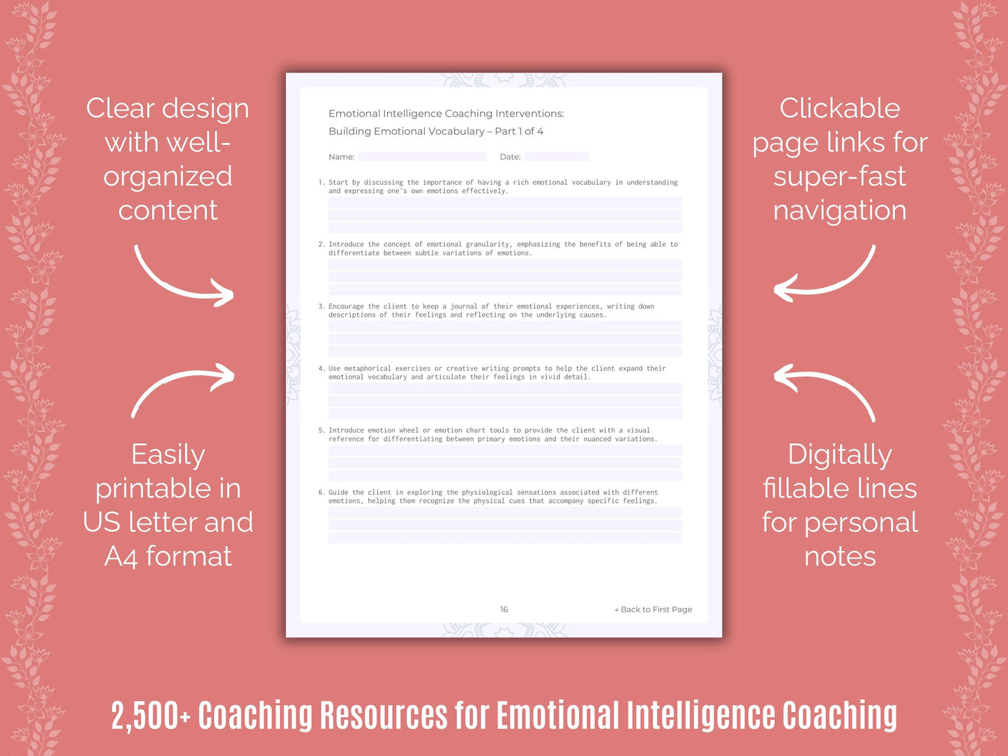 Emotional Intelligence Coaching Cheat Sheets