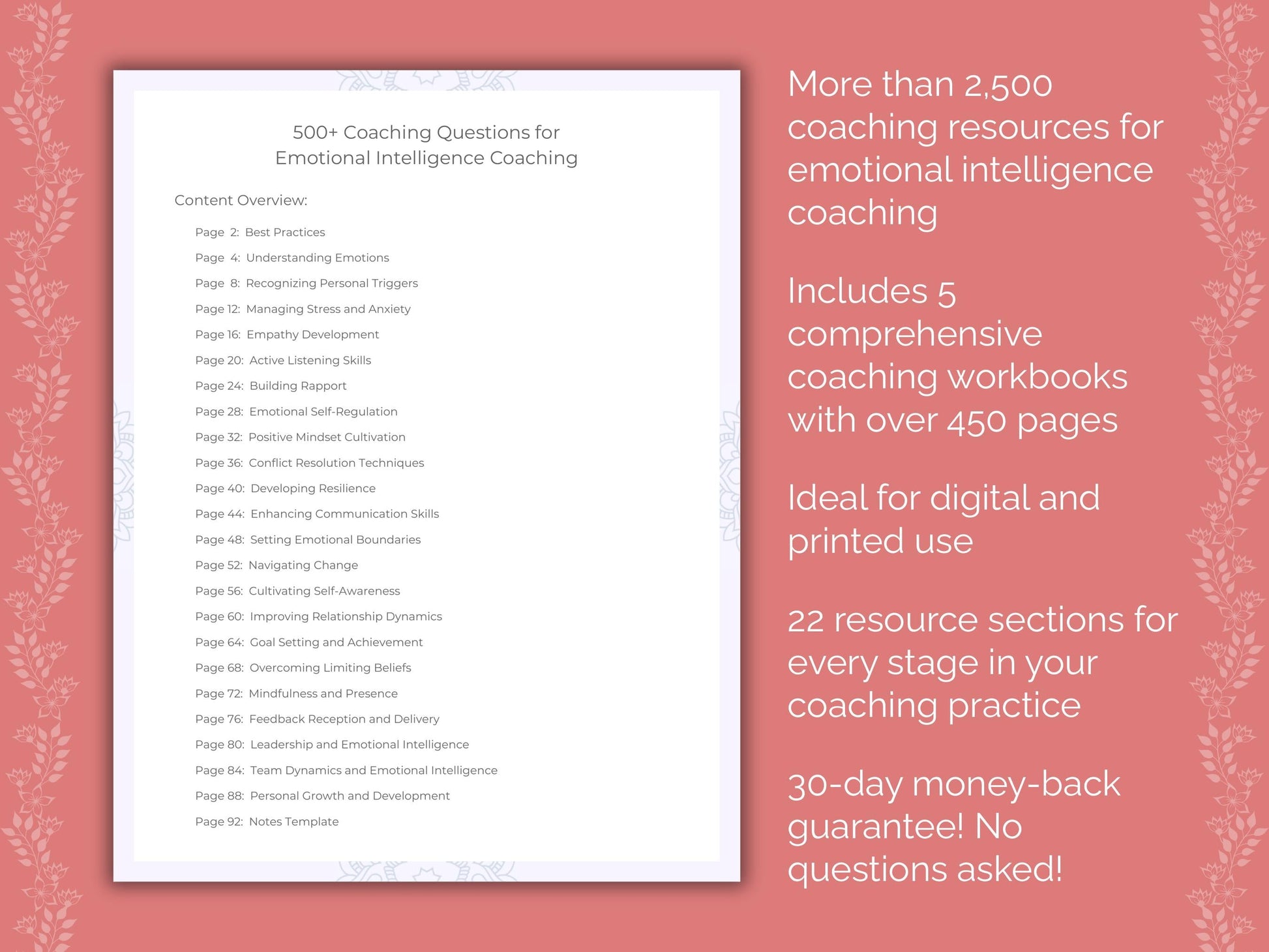 Emotional Intelligence Coaching Templates