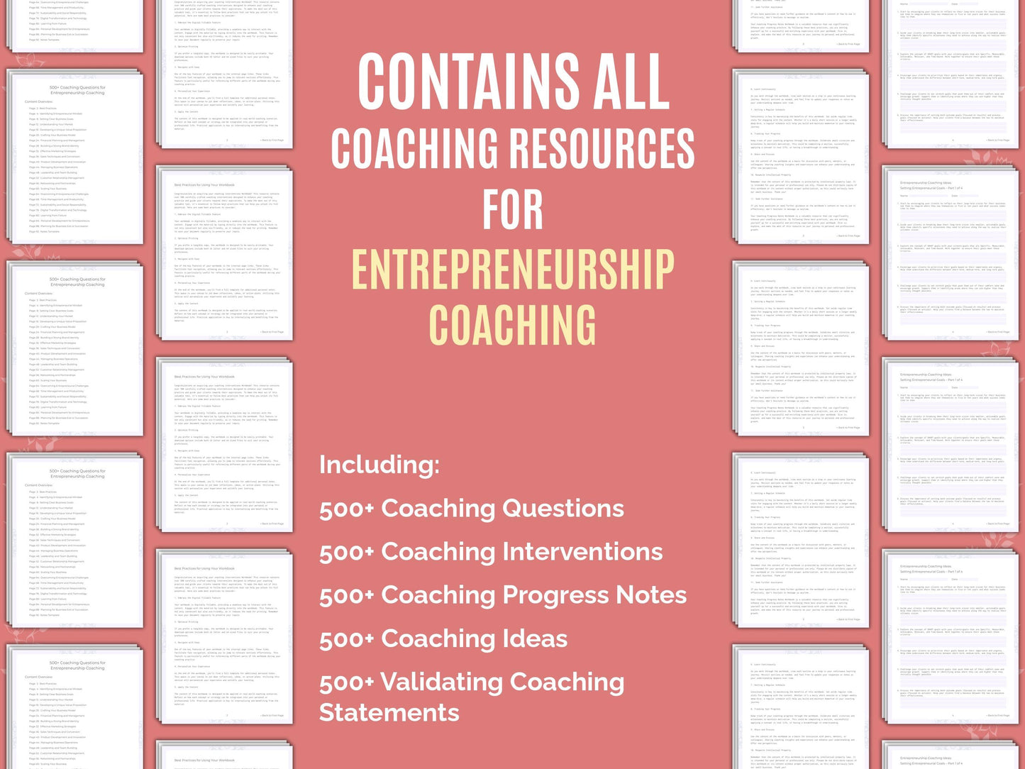 Entrepreneurship Coaching Worksheets