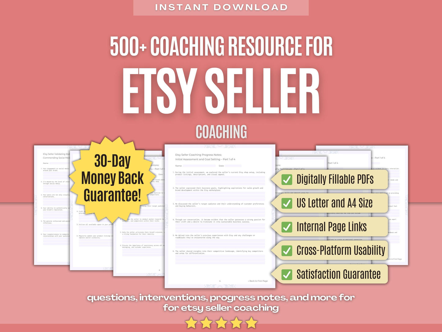 Etsy Seller Coaching Workbooks