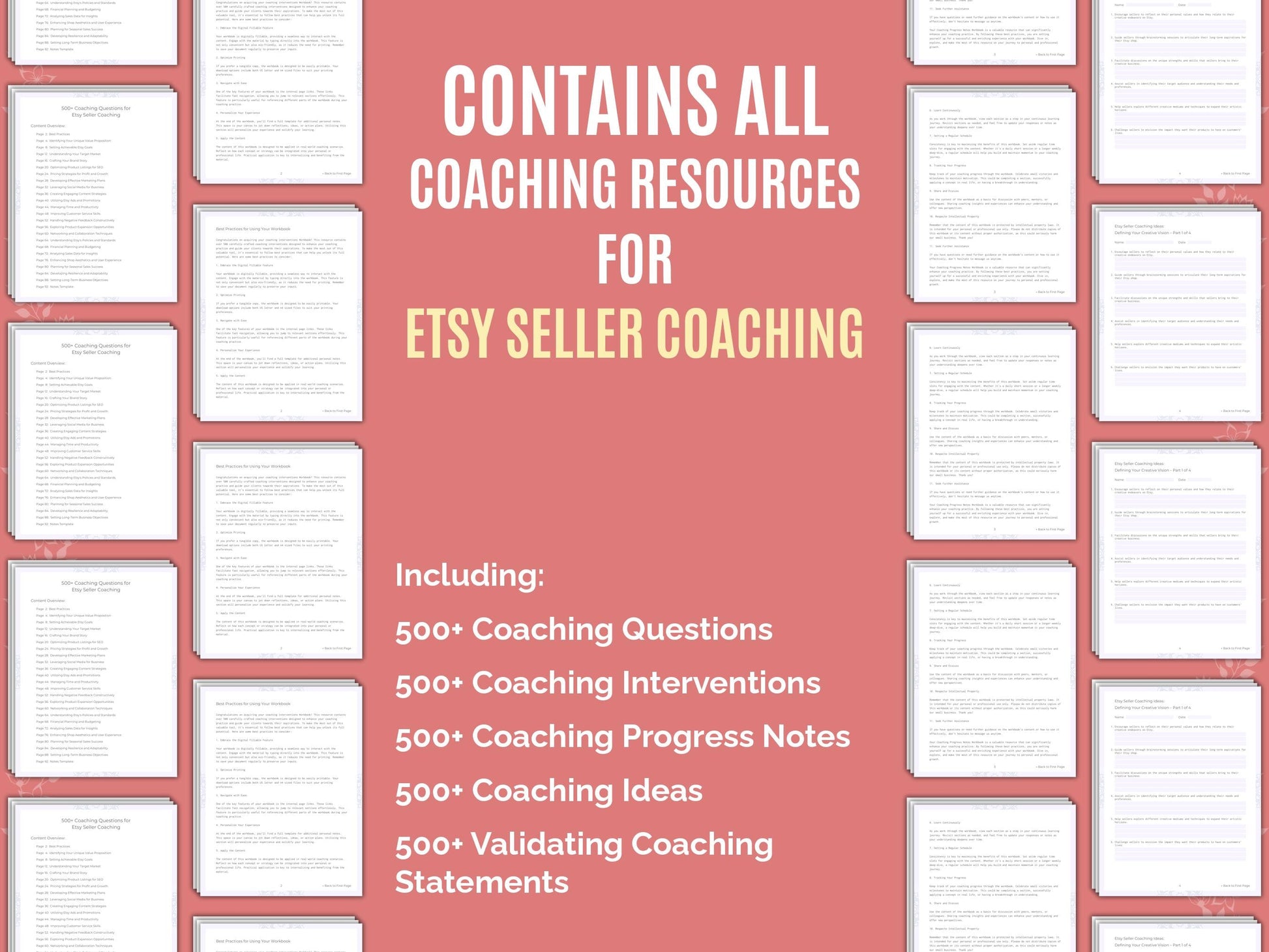 Etsy Seller Coaching Worksheets