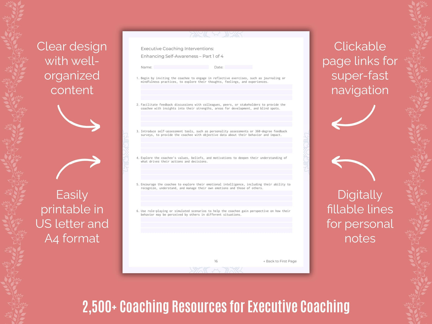 Executive Coaching Cheat Sheets