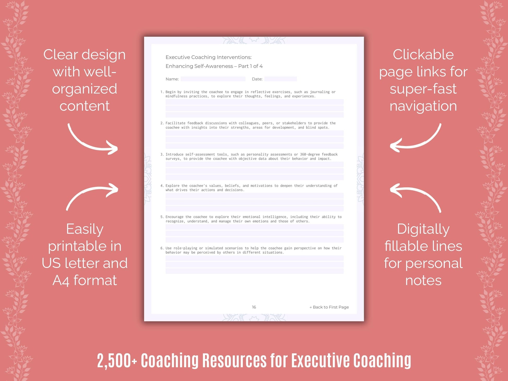 Executive Coaching Cheat Sheets