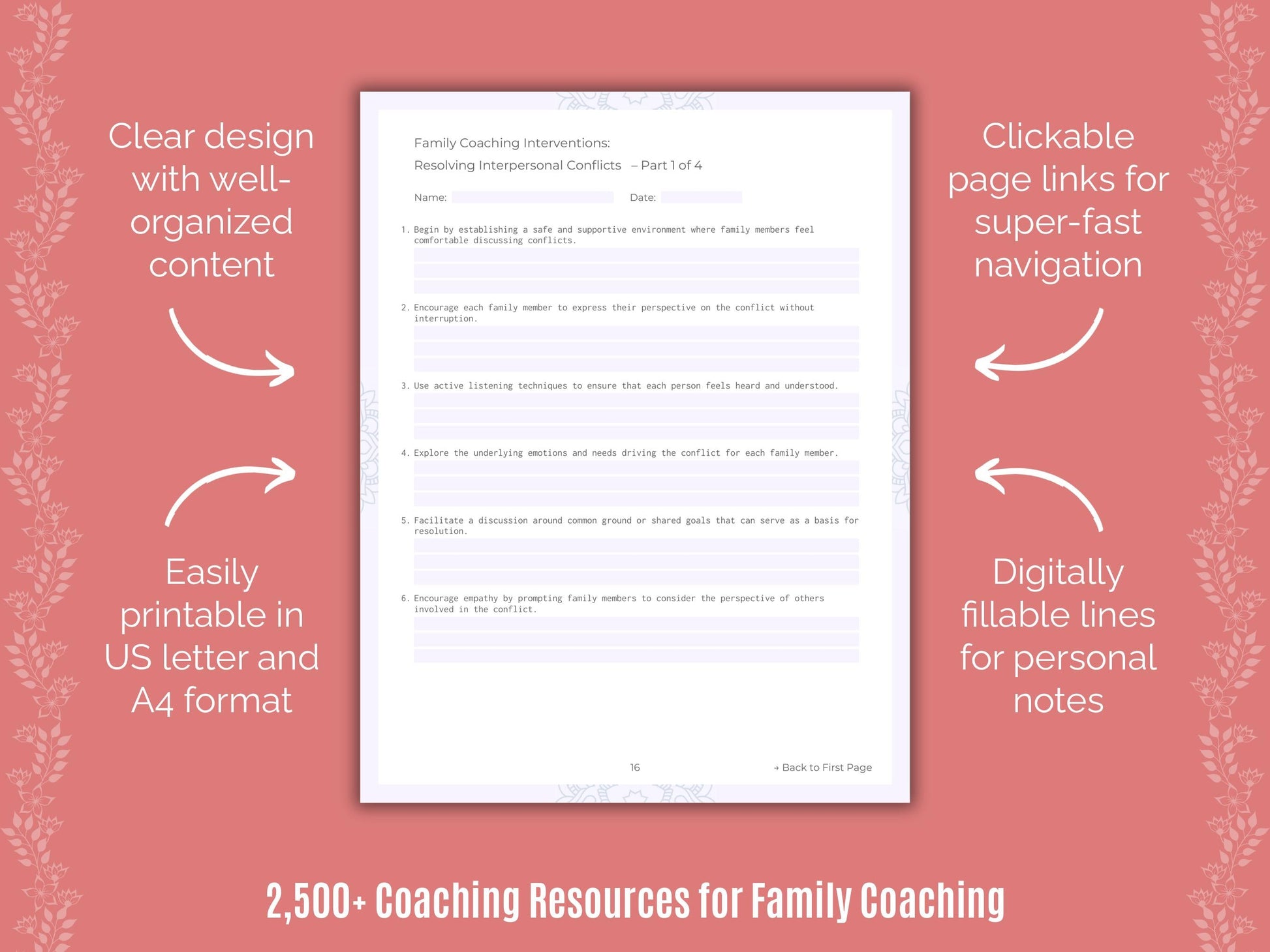 Family Coaching Cheat Sheets