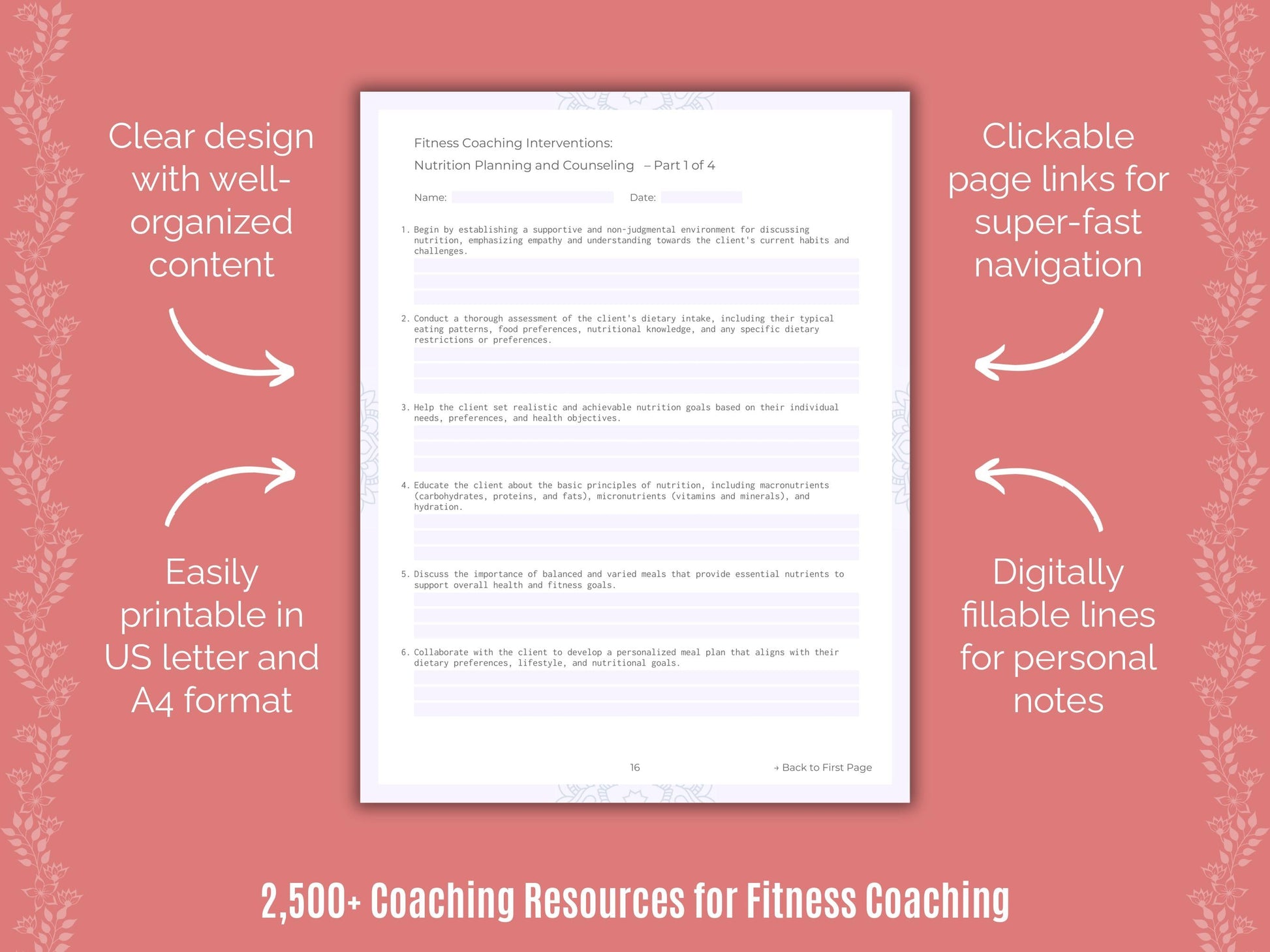 Fitness Coaching Cheat Sheets