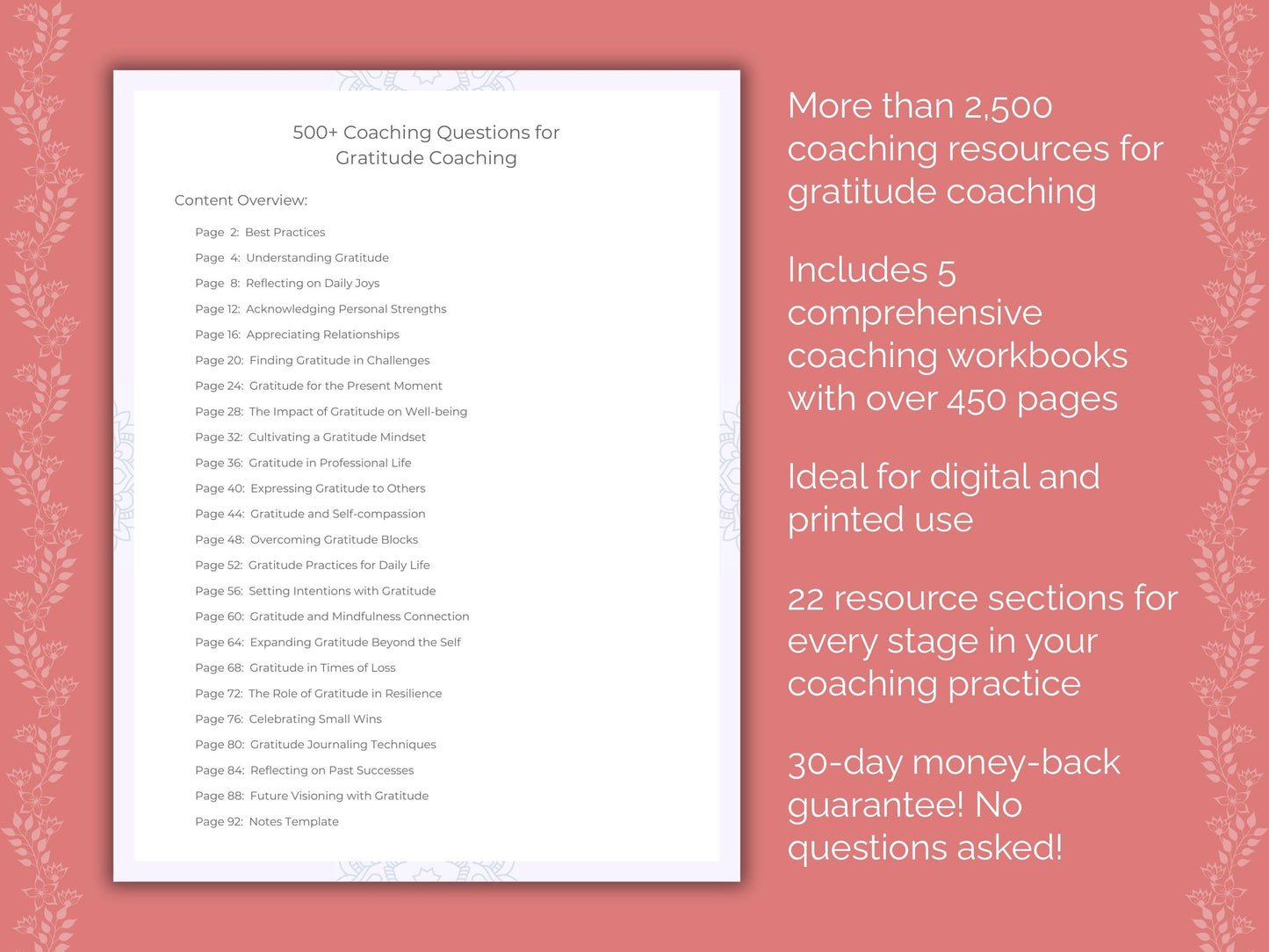 Gratitude Coaching Templates