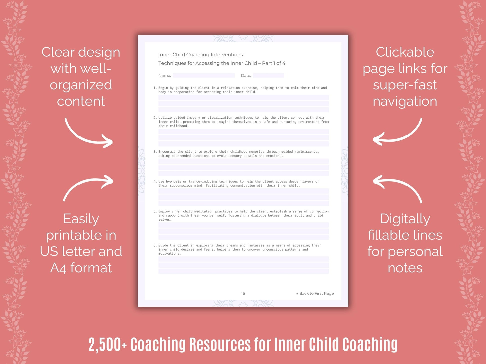 Inner Child Coaching Cheat Sheets