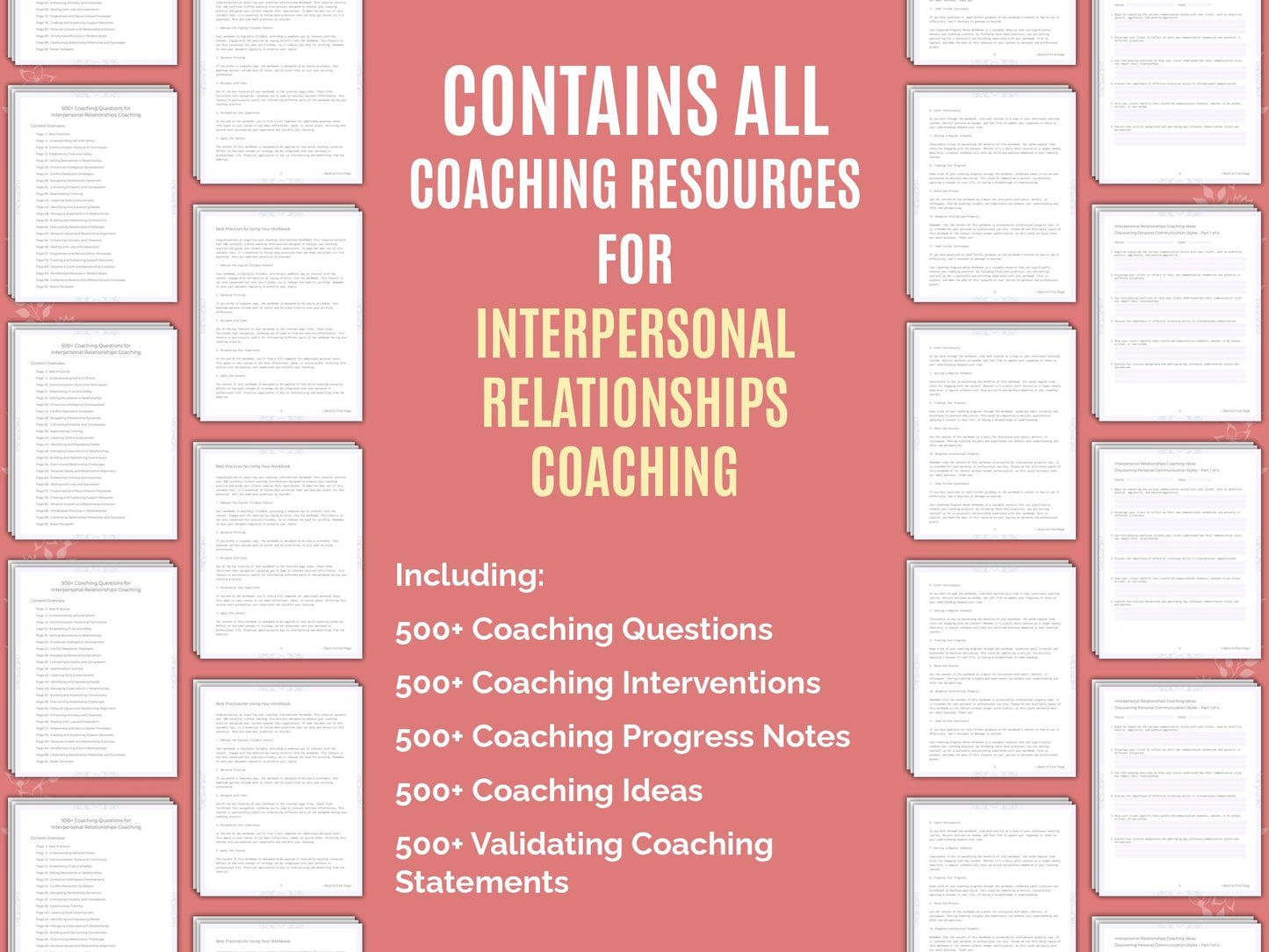 Interpersonal Relationships Coaching Worksheets